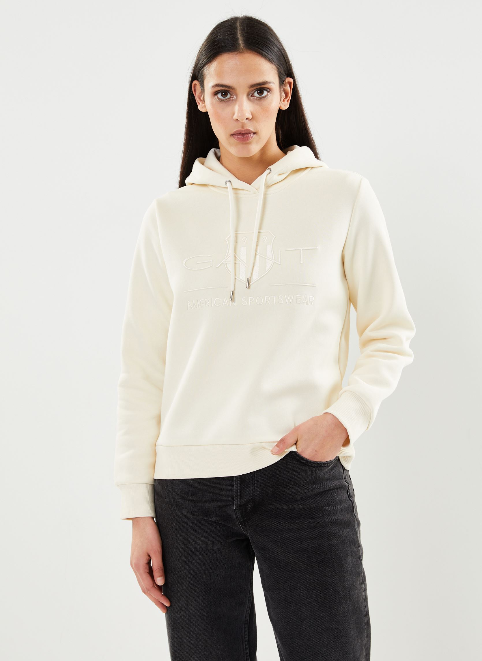 Vêtements GANT Reg Tonal Shield Hoodie 4203648 pour Accessoires