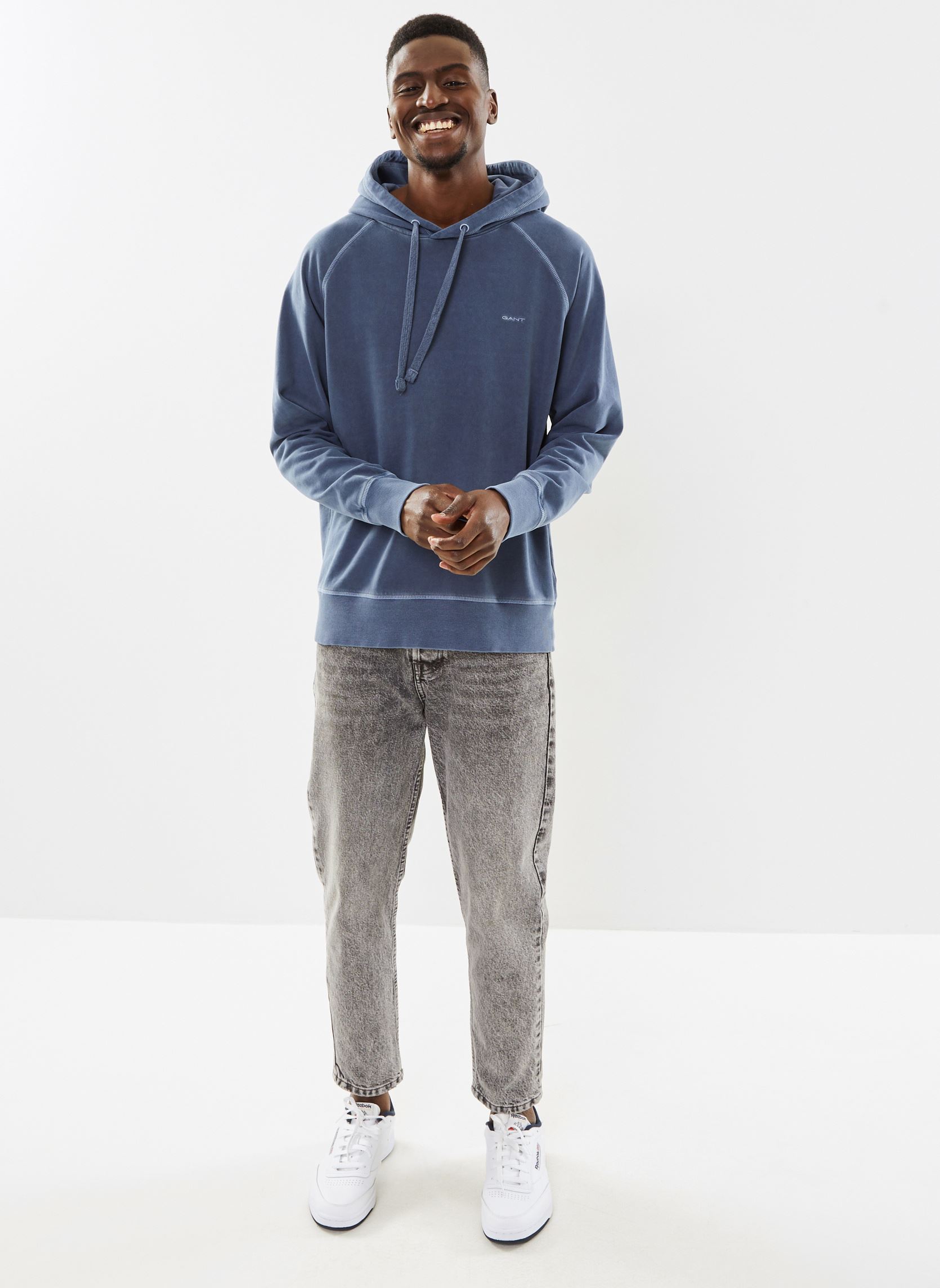 Kapuzenpullover Sunfaded Hoodie herren blau GANT Kapuzenpullover Sunfaded Hoodie herren blau BLEU OMBRAGE