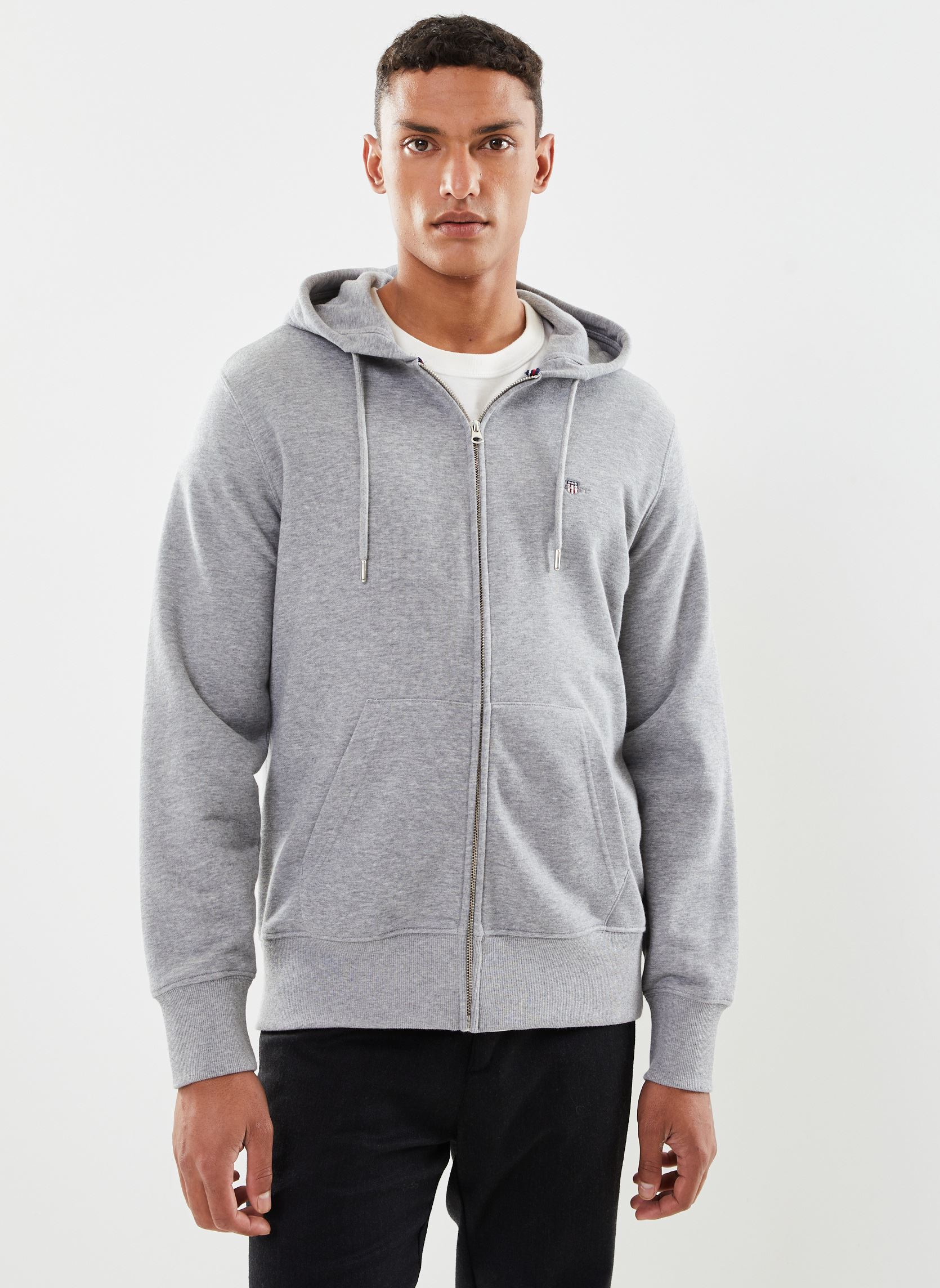 Vêtements GANT Reg Shield Full Zip Hoodie pour Accessoires