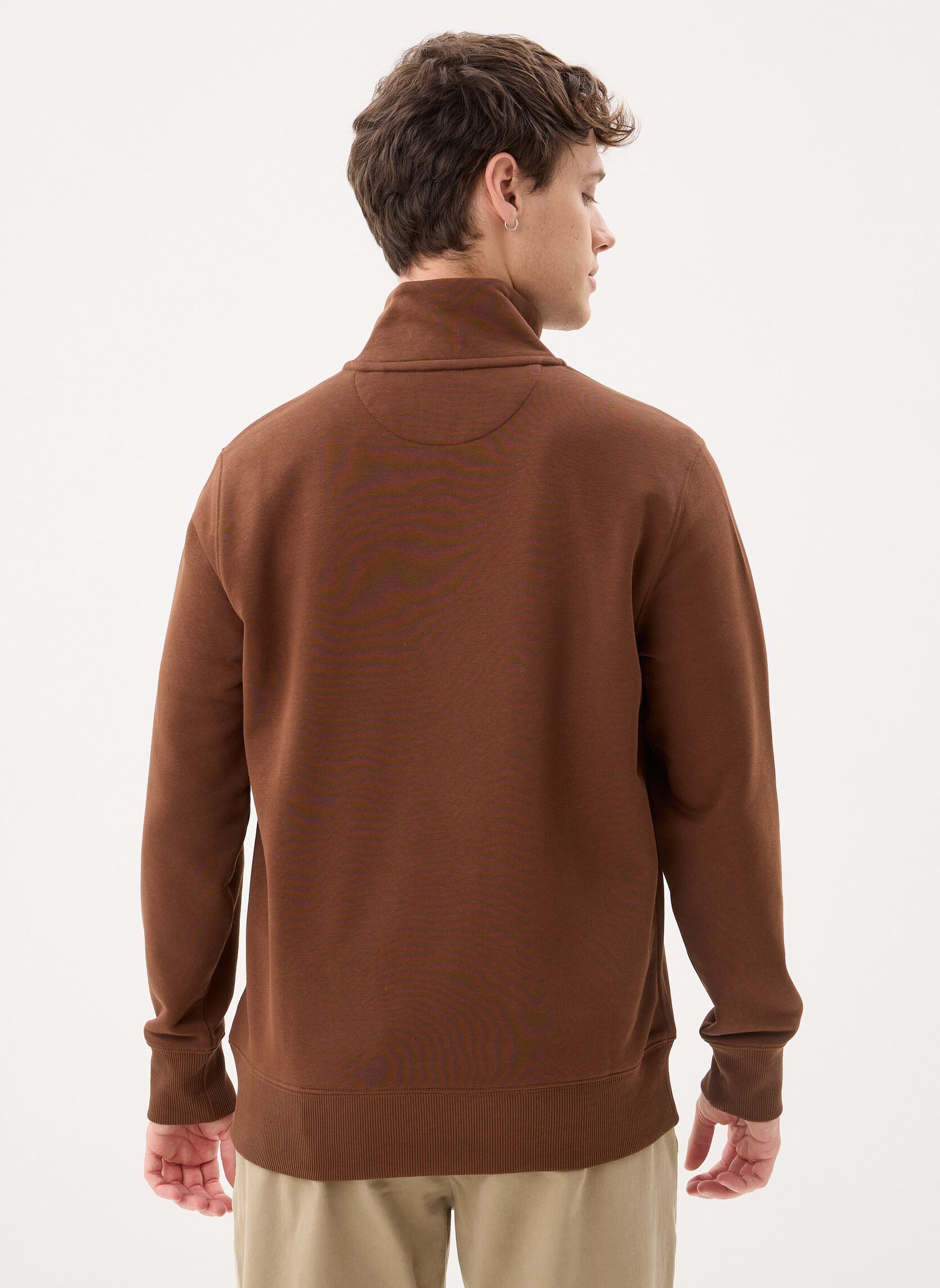 Sweaters met rits Reg Shield Half Zip Sweat heren bruin GANT Sweaters met rits Reg Shield Half Zip Sweat heren bruin MAHOGANY BROWN