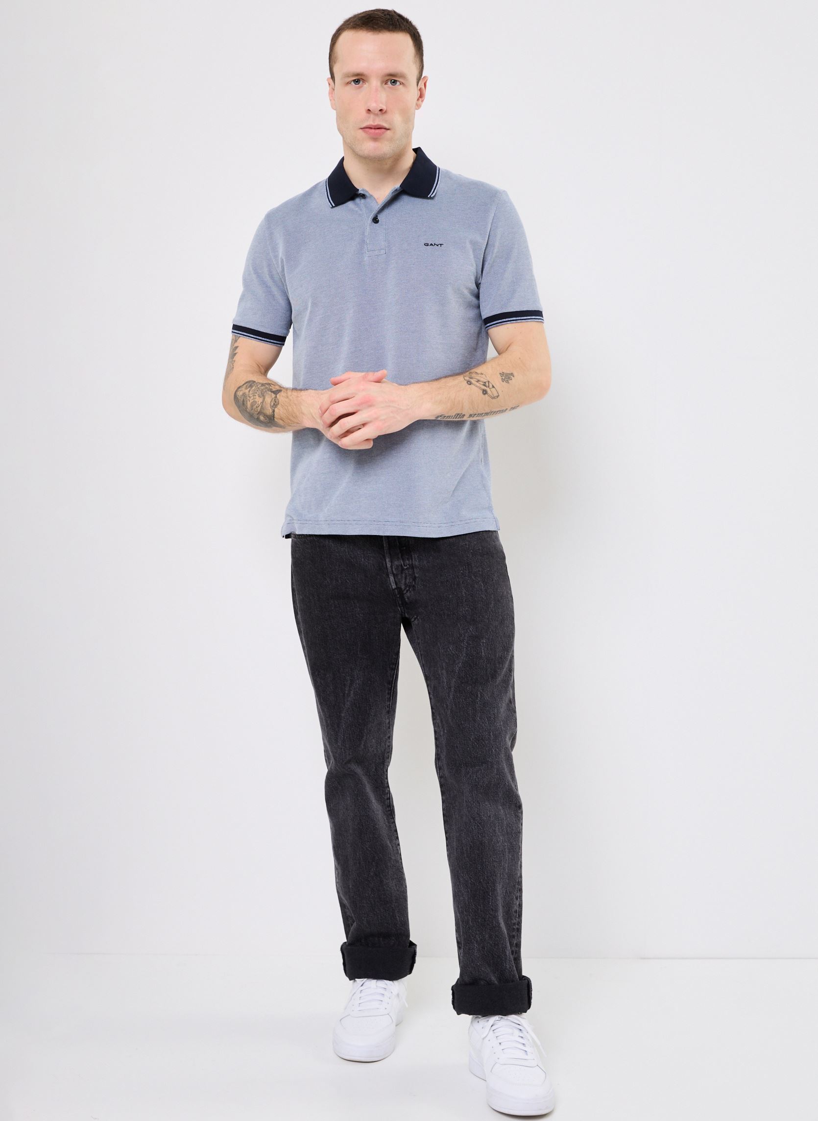 Polos manches courtes 4-Col Oxford Ss Pique homme bleu GANT Polos manches courtes 4-Col Oxford Ss Pique homme bleu BLEU COPEN