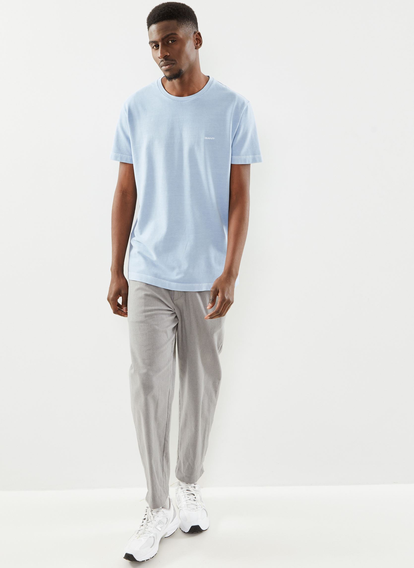 Tee-shirts manches courtes Sunfaded Slim Pique Ss T-Shirt homme bleu GANT Tee-shirts manches courtes Sunfaded Slim Pique Ss T-Shirt homme bleu INDIGO MOYEN