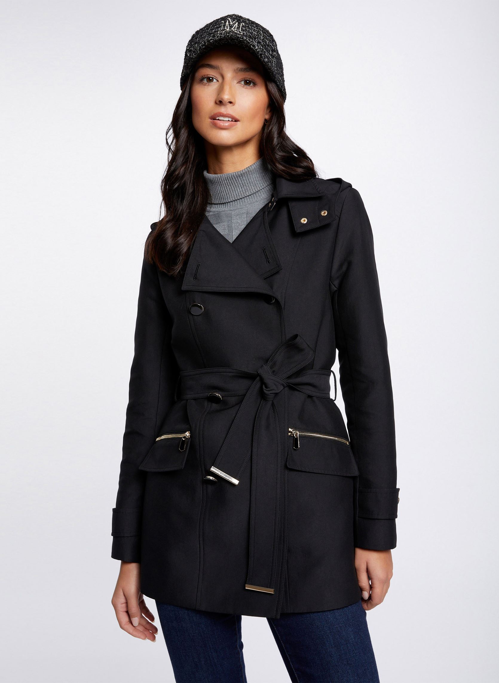 Klassische Mäntel 241-Gladia damen schwarz Morgan Klassische Mäntel 241-Gladia damen schwarz NOIR
