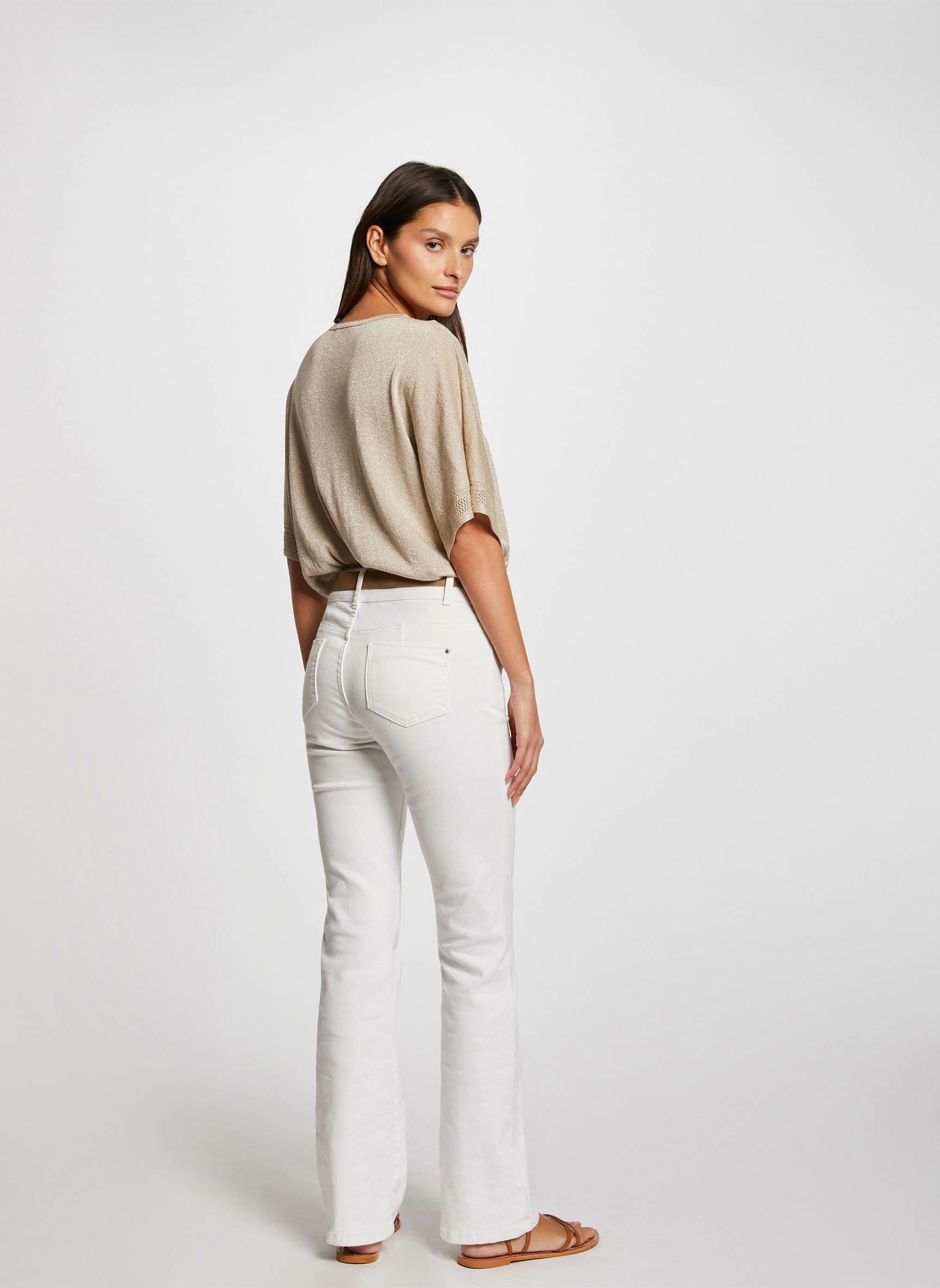 Morgan 241-mchris ladies Pullover sweater, Ivory M, XS