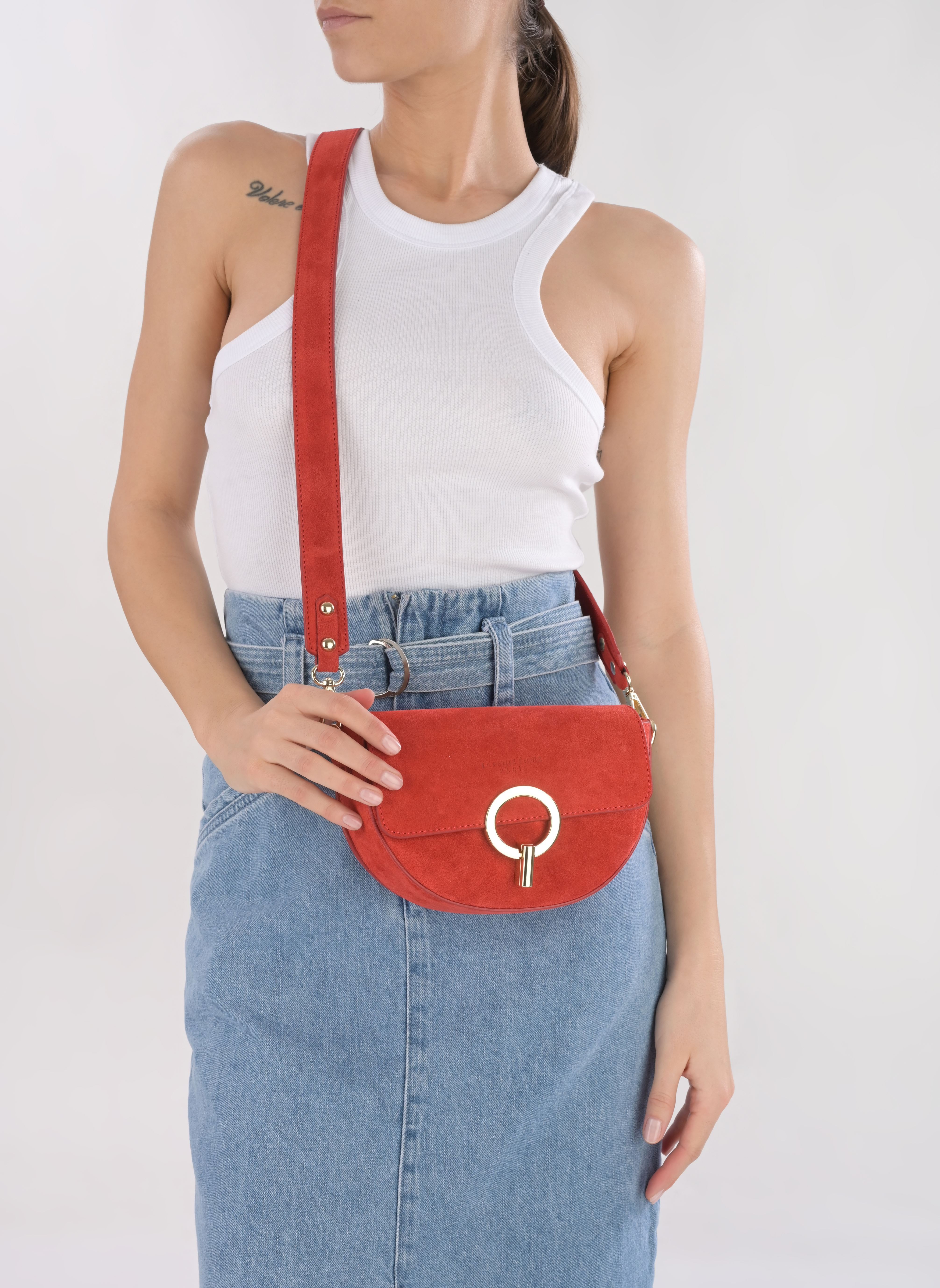 Schoudertassen Jim D dames rood La Petite Etoile Schoudertassen Jim D dames rood Rouge