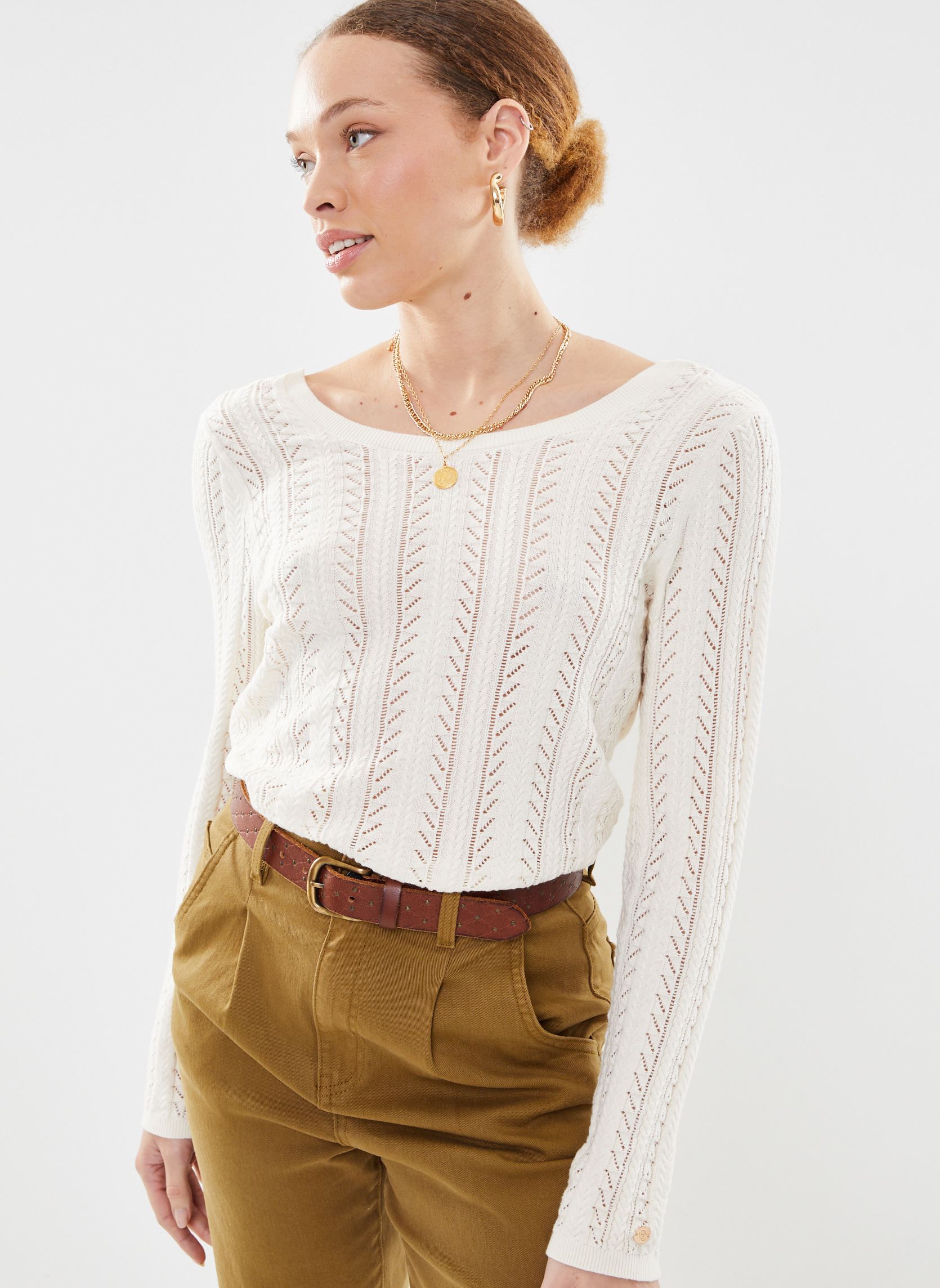 Pulls Milane femme blanc La Petite Etoile Pulls Milane femme blanc Ecru
