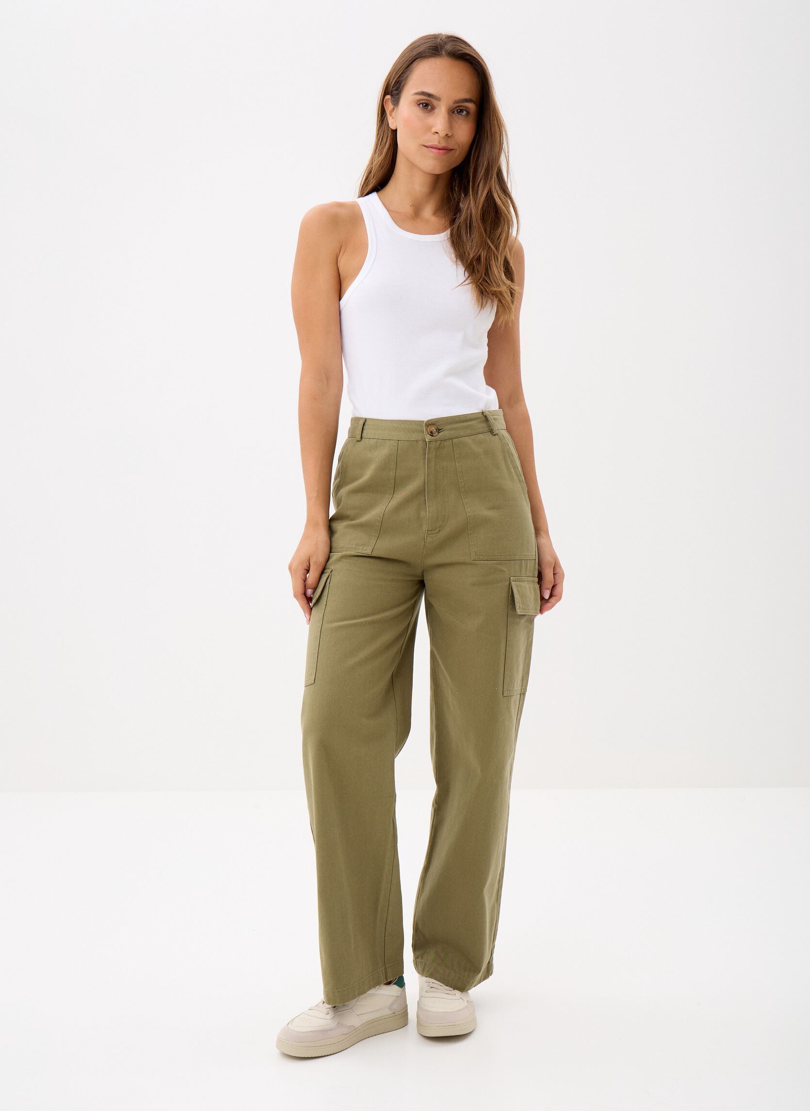Cargo broeken Pina dames groen La Petite Etoile Cargo broeken Pina dames groen Kaki
