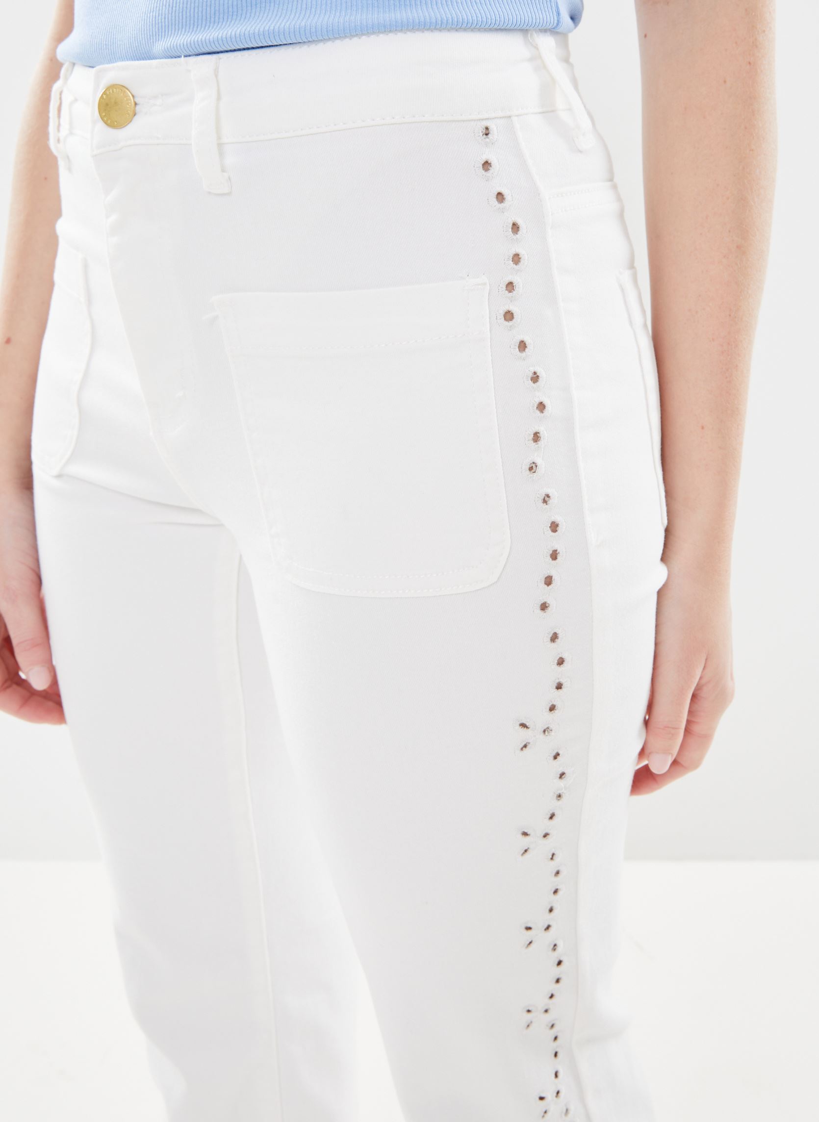 Flared jeans Poema dames wit La Petite Etoile Flared jeans Poema dames wit Blanc