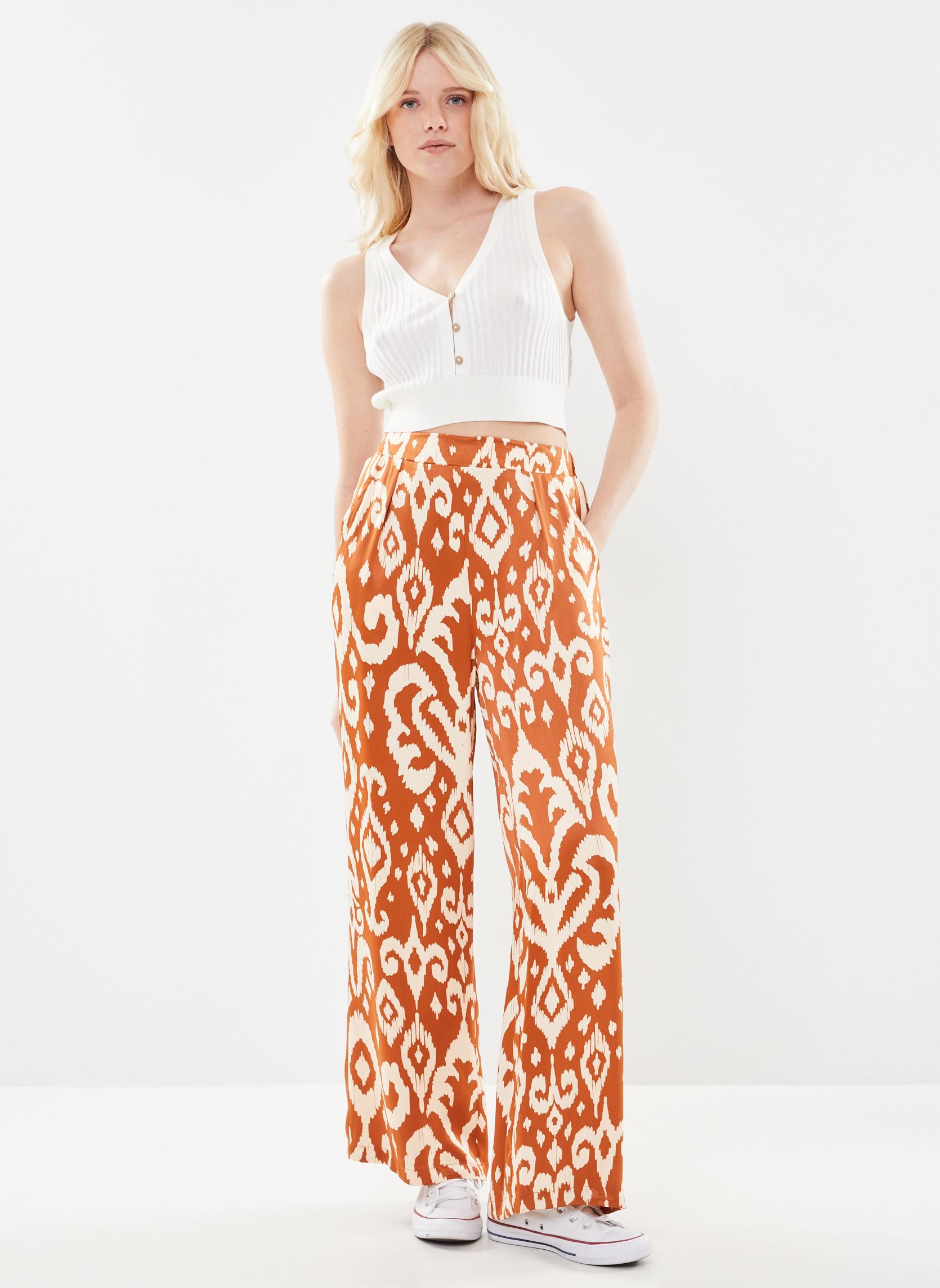 Pantalons larges Prim femme marron La Petite Etoile Pantalons larges Prim femme marron CARAMEL