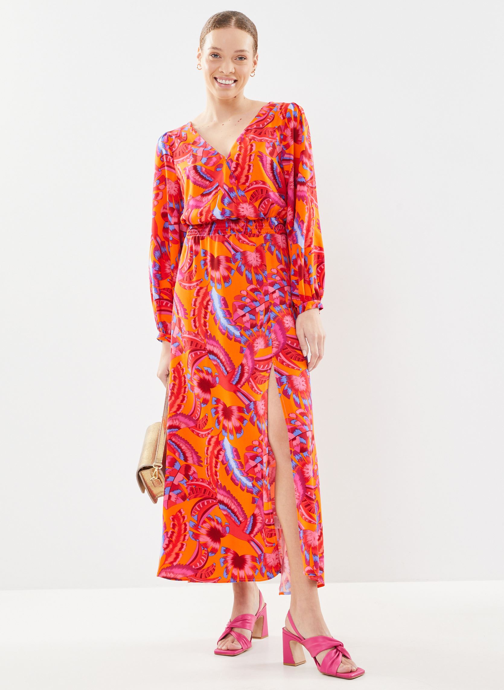 Lange Kleider Roemie damen orange La Petite Etoile Lange Kleider Roemie damen orange ORANGE
