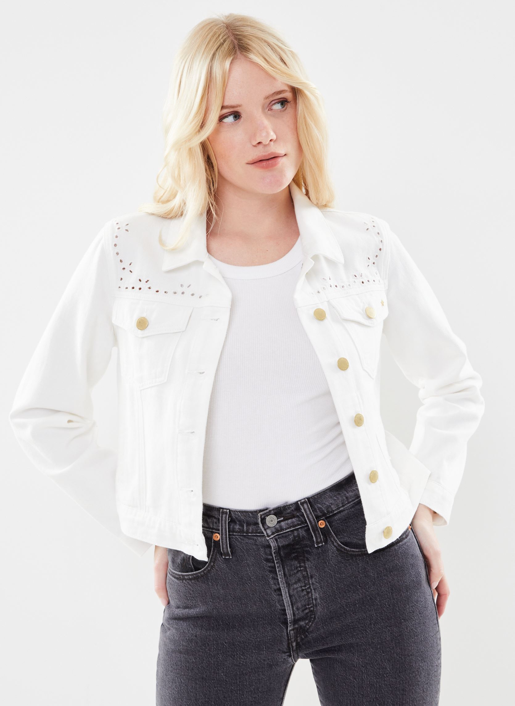 La Petite Etoile Vestes en jean Veste en jean Verena femme blanc