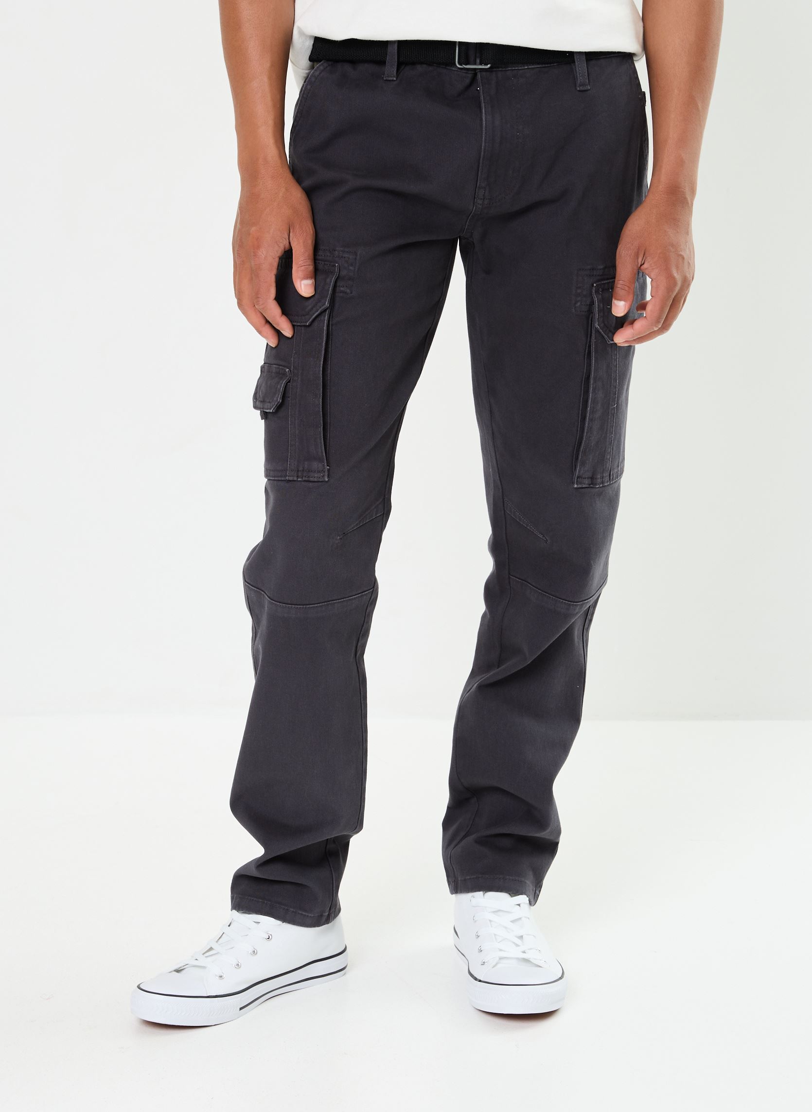 Pantalons chino PYRENEE cargo homme gris MADE BY Pantalons chino PYRENEE cargo homme gris GRIS FONCÉ