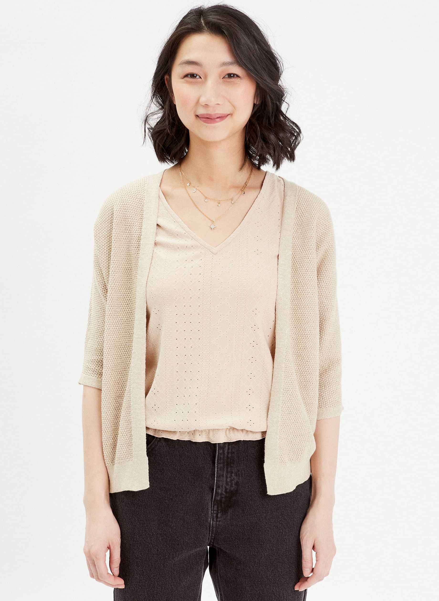 Gilets NEWCHAUVGIL femme beige Cache Cache Gilets NEWCHAUVGIL femme beige BEIGE CHINE