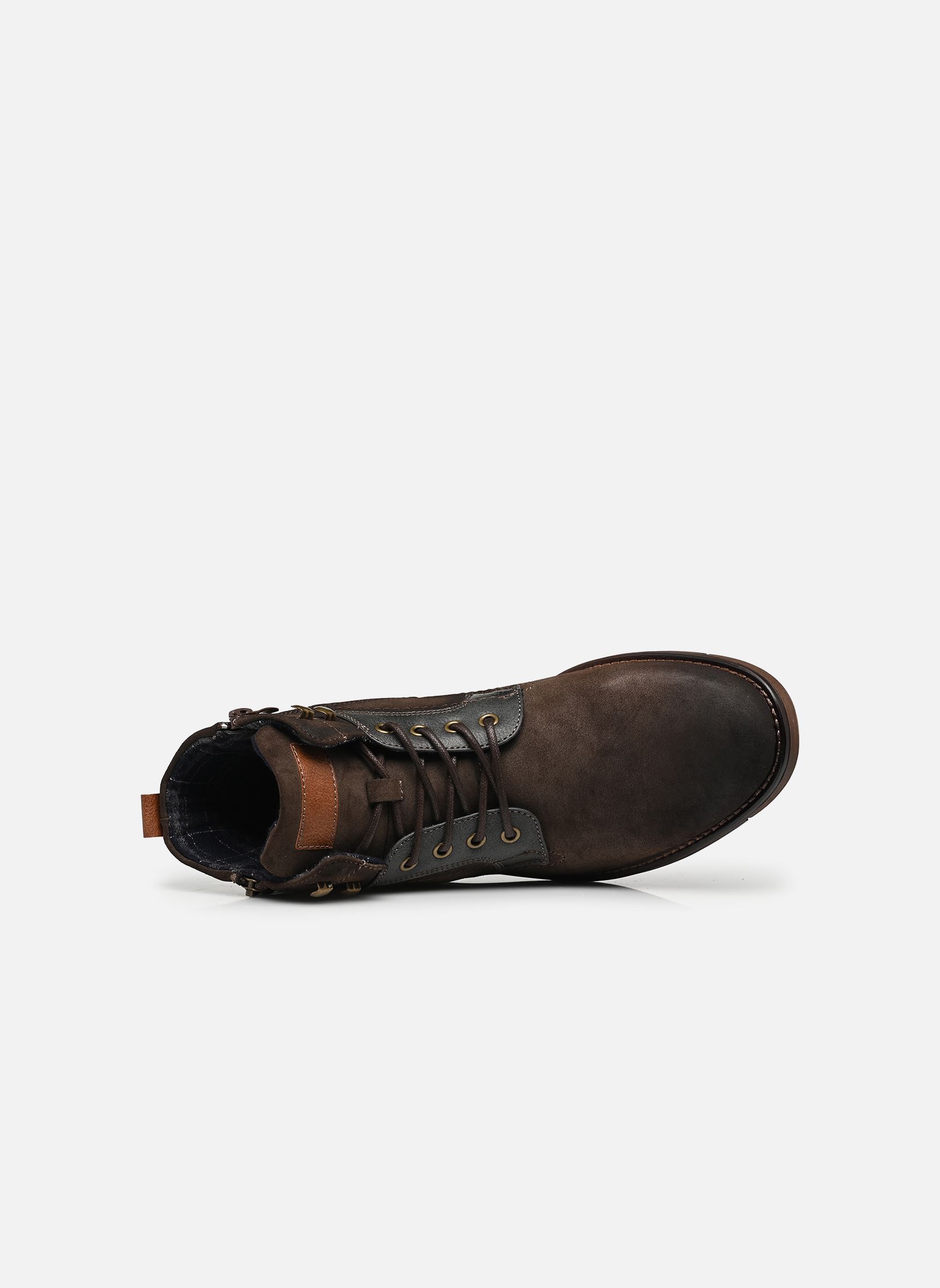 Veterlaarsjes THORBEN heren bruin MADE BY Veterlaarsjes THORBEN heren bruin MARRON FONCÉ