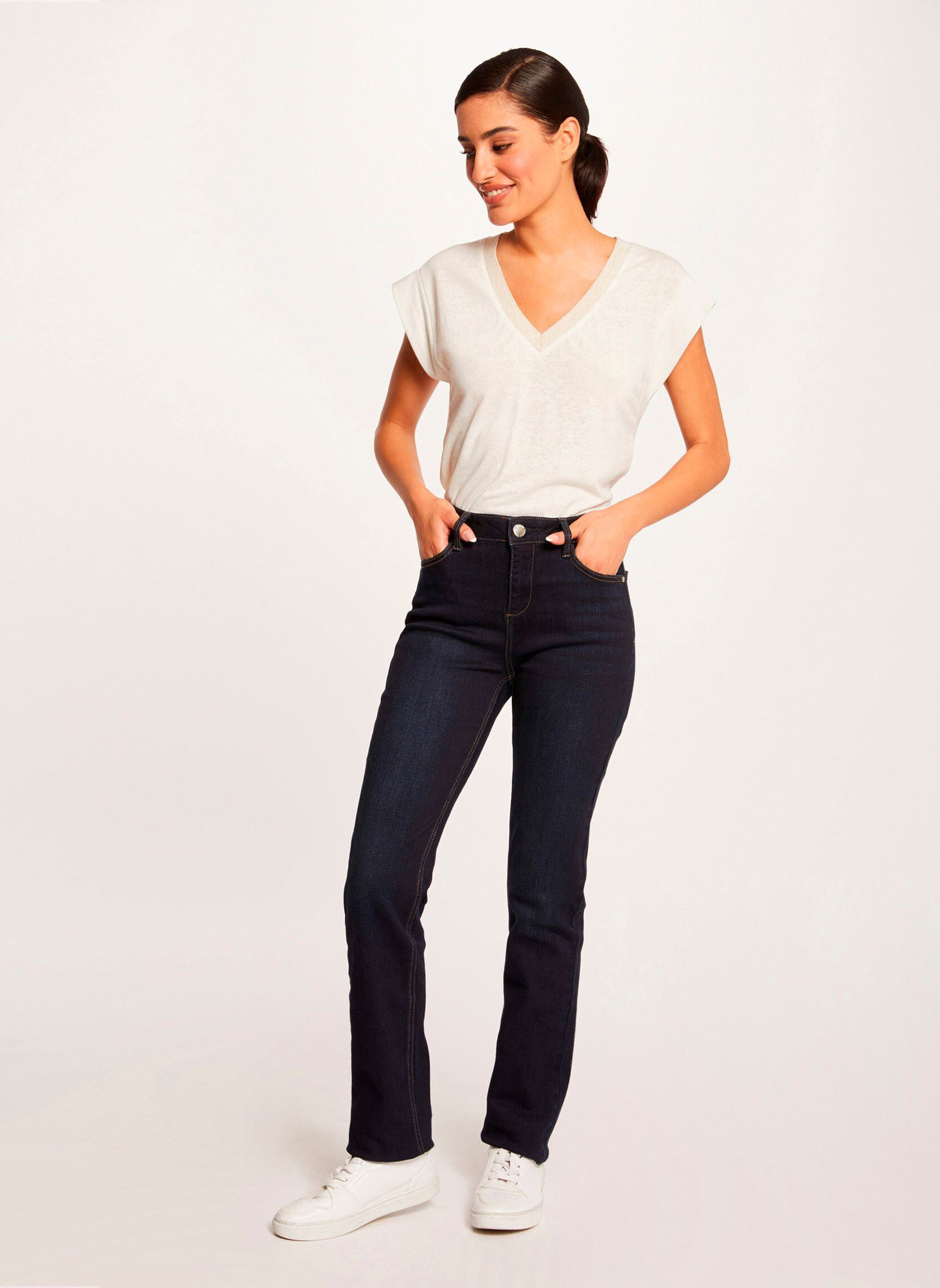 Jeans droit 221-PDROIT femme bleu Morgan Jeans droit 221-PDROIT femme bleu JEAN BRUT