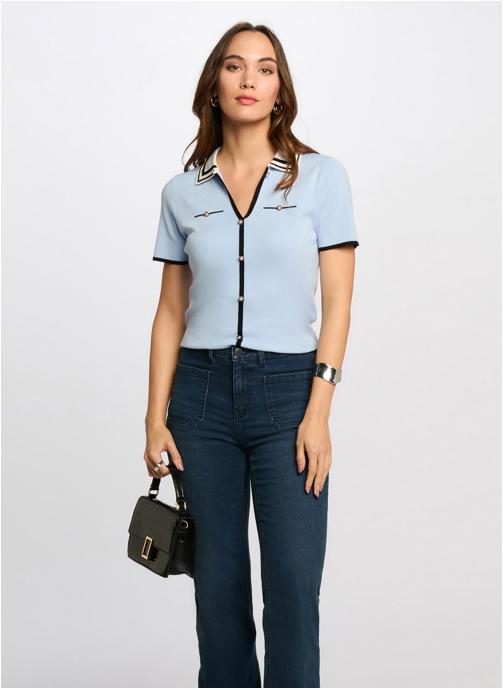 Morgan Pulls 241-MTOI femme bleu