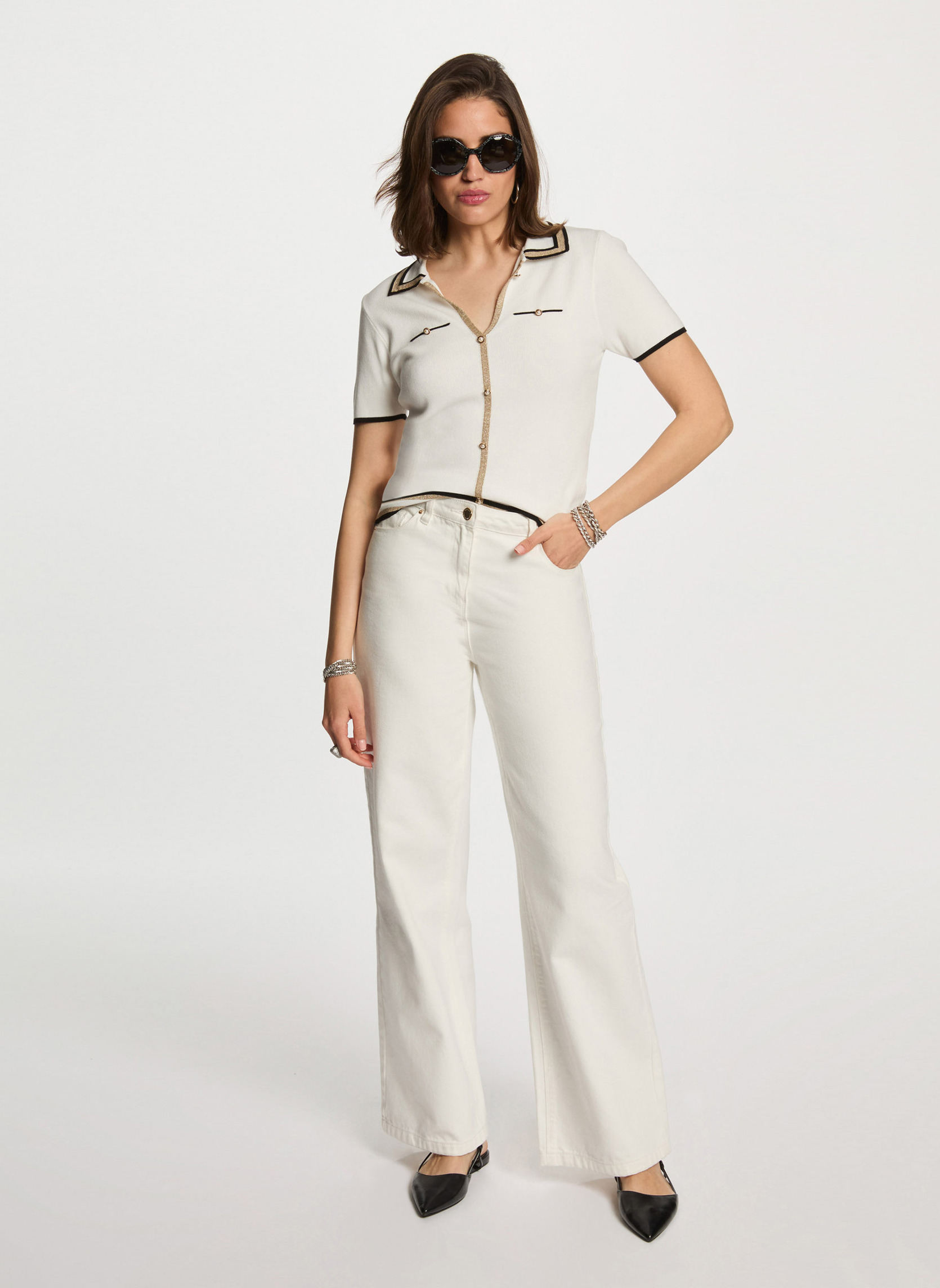 Pulls 241-MTOI femme beige Morgan Pulls 241-MTOI femme beige Ecru