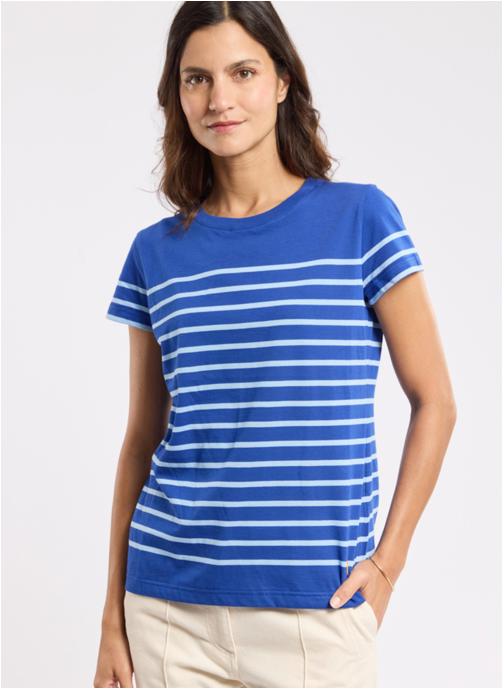 Armor Lux Tee-shirts Marinière Etel mazarine/placid blue femme bleu