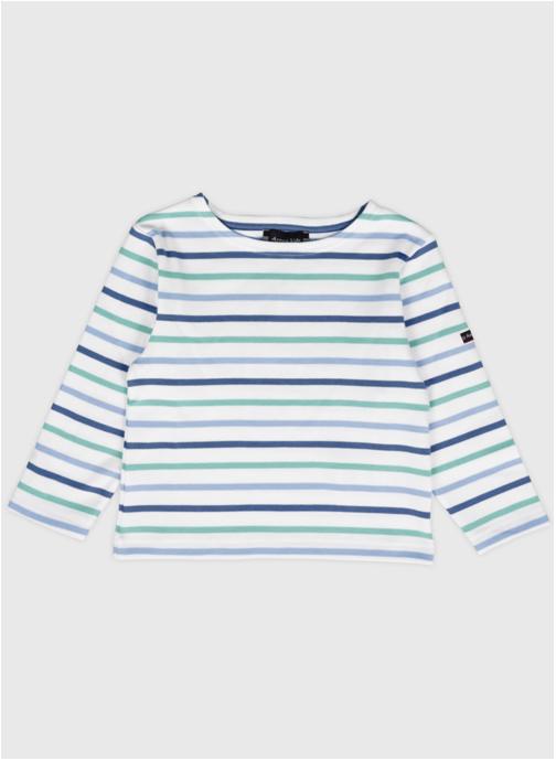 Armor Lux Tee-shirts Marinière K0511 blanc/dahlia/peachnectar/popco fille blanc
