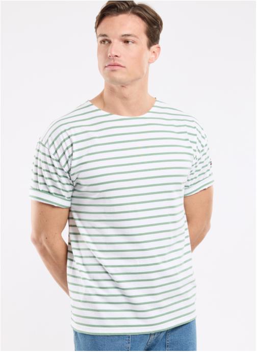 Armor Lux Tee-shirts Marinière Th blanc/ivy homme vert
