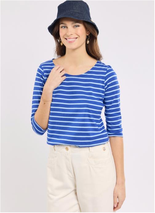 Armor Lux Tee-shirts Marinière 06225 mazarine/placid blue femme bleu
