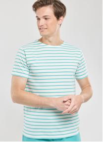 Tee-shirts Marinière 73842 milk/laguna homme bleu