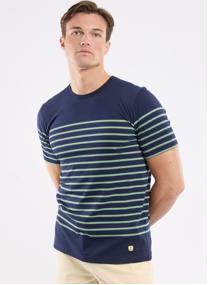Tee-shirts Marinière Etel blanc/flax blue homme vert