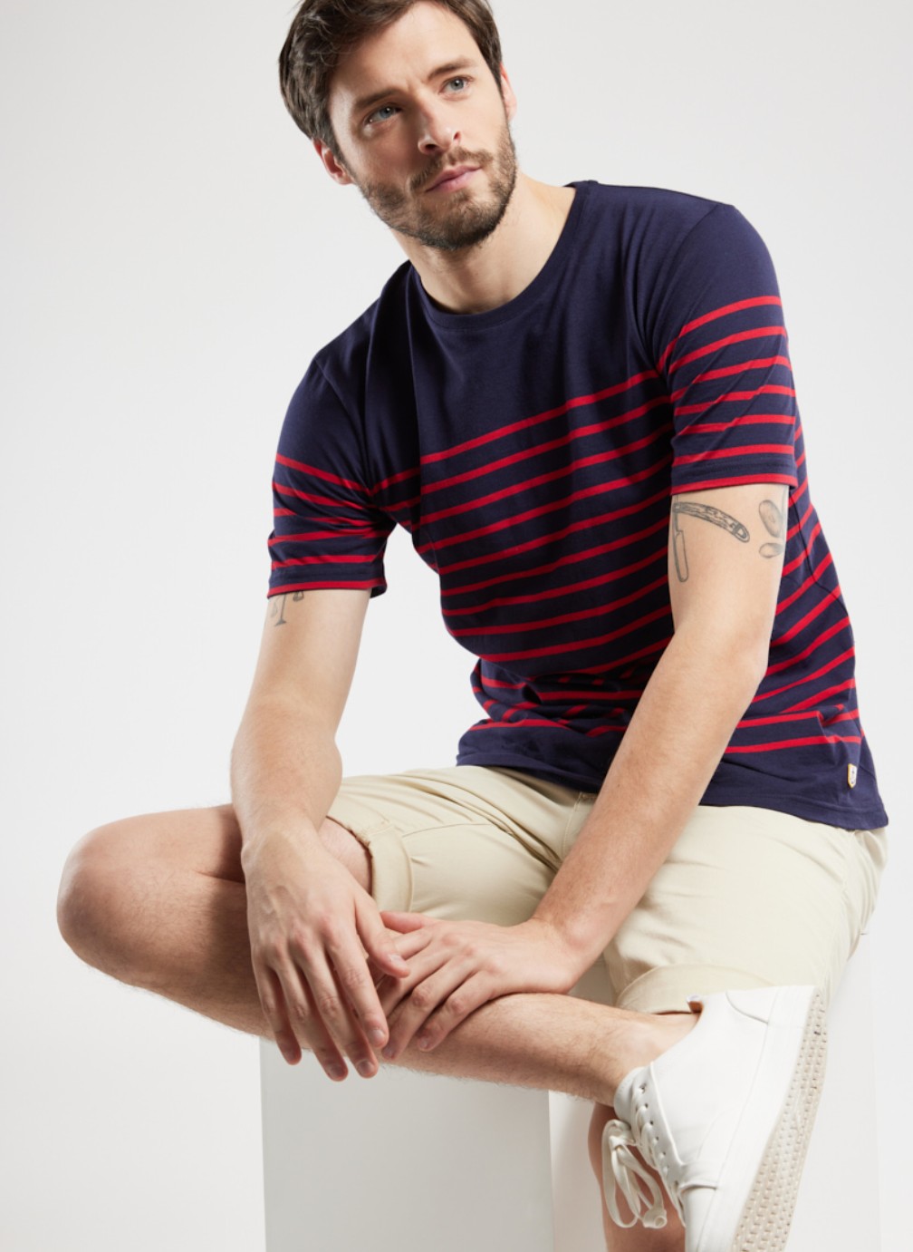 Armor-Lux Etel T-Shirt Stripes White order online