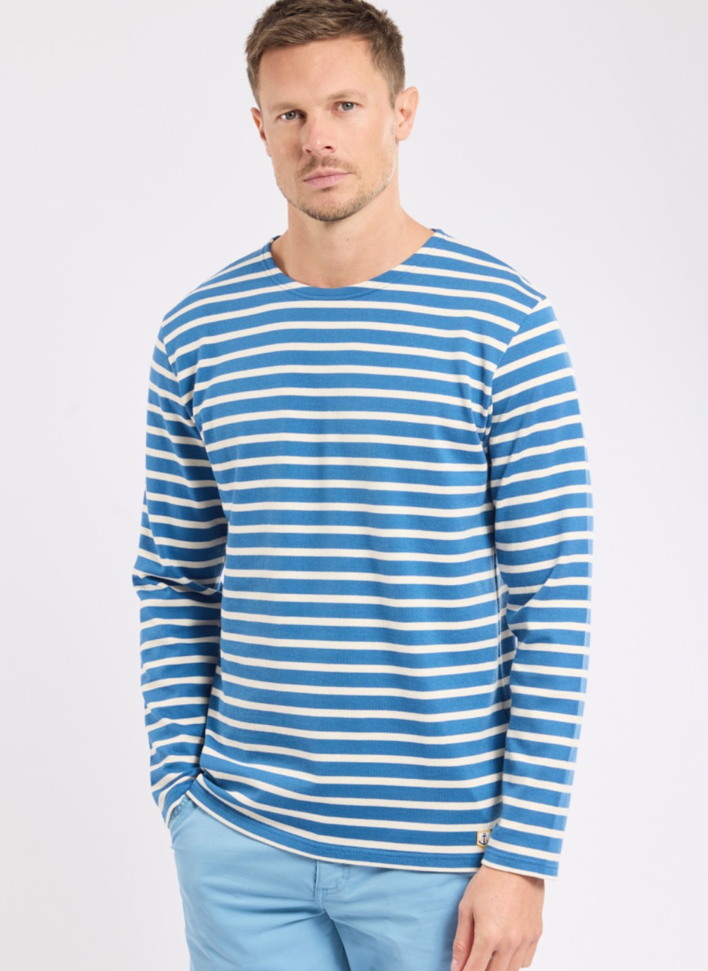 Tee-shirts Marinière 79654 nature/deep jungle homme bleu Armor Lux Tee-shirts Marinière 79654 nature/deep jungle homme bleu Bleu brut