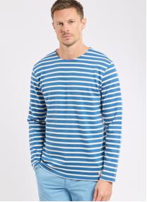 Tee-shirts Marinière 79654 nature/deep jungle homme bleu Armor Lux Tee-shirts Marinière 79654 nature/deep jungle homme bleu Bleu brut