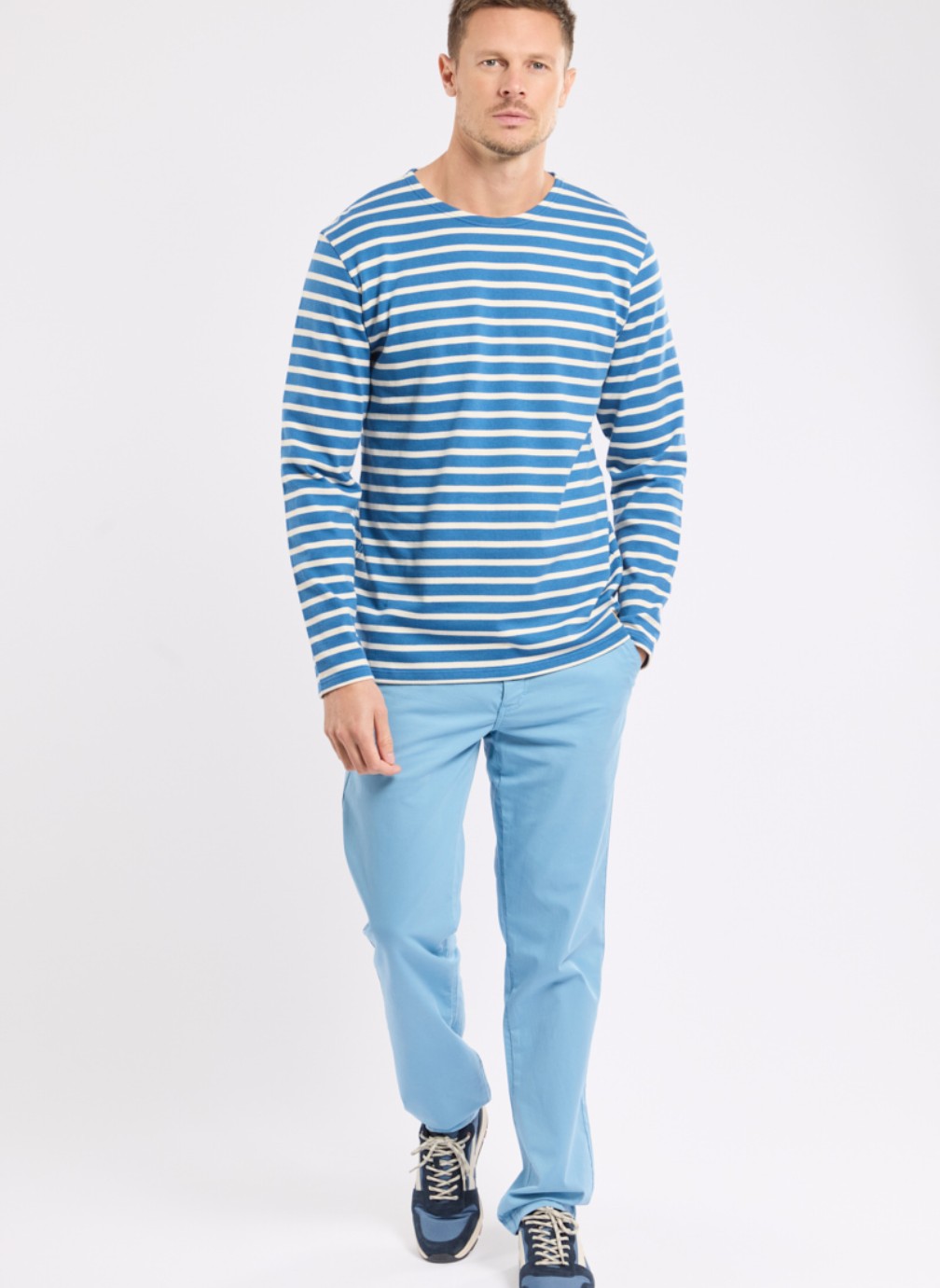 Tee-shirts Marinière 79654 nature/deep jungle homme bleu Armor Lux Tee-shirts Marinière 79654 nature/deep jungle homme bleu Bleu brut