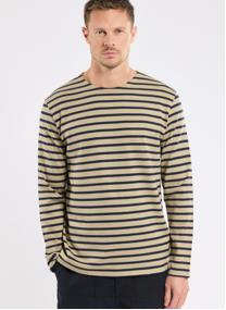 Tee-shirts Marinière 79654 nature/deep jungle homme bleu