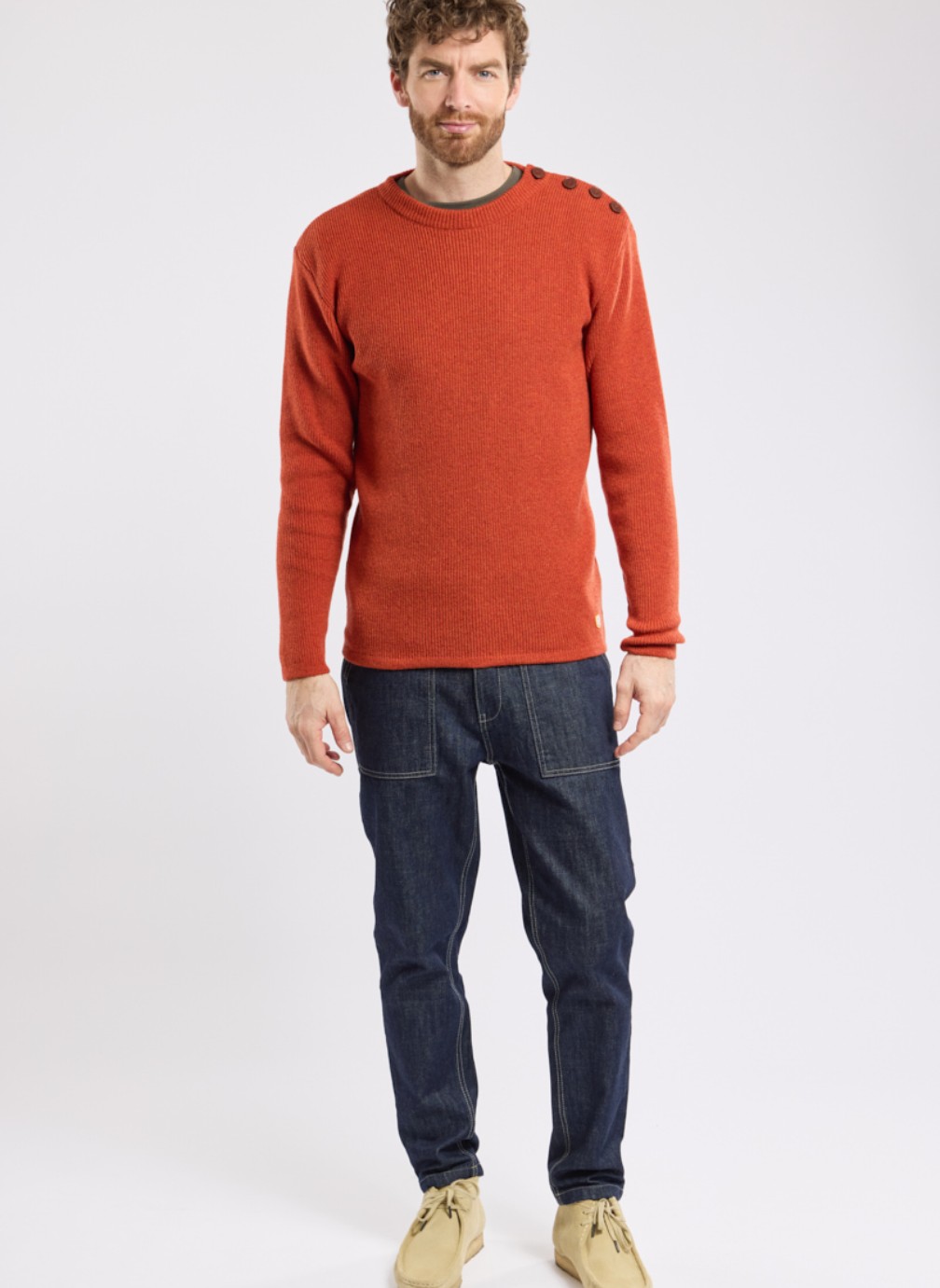 Pull Col V Armor Lux Locminé – Laine Et Acrylique – Chaud, Confortable Et Intemporel – Essentiel Vestiaire Hiver - 12