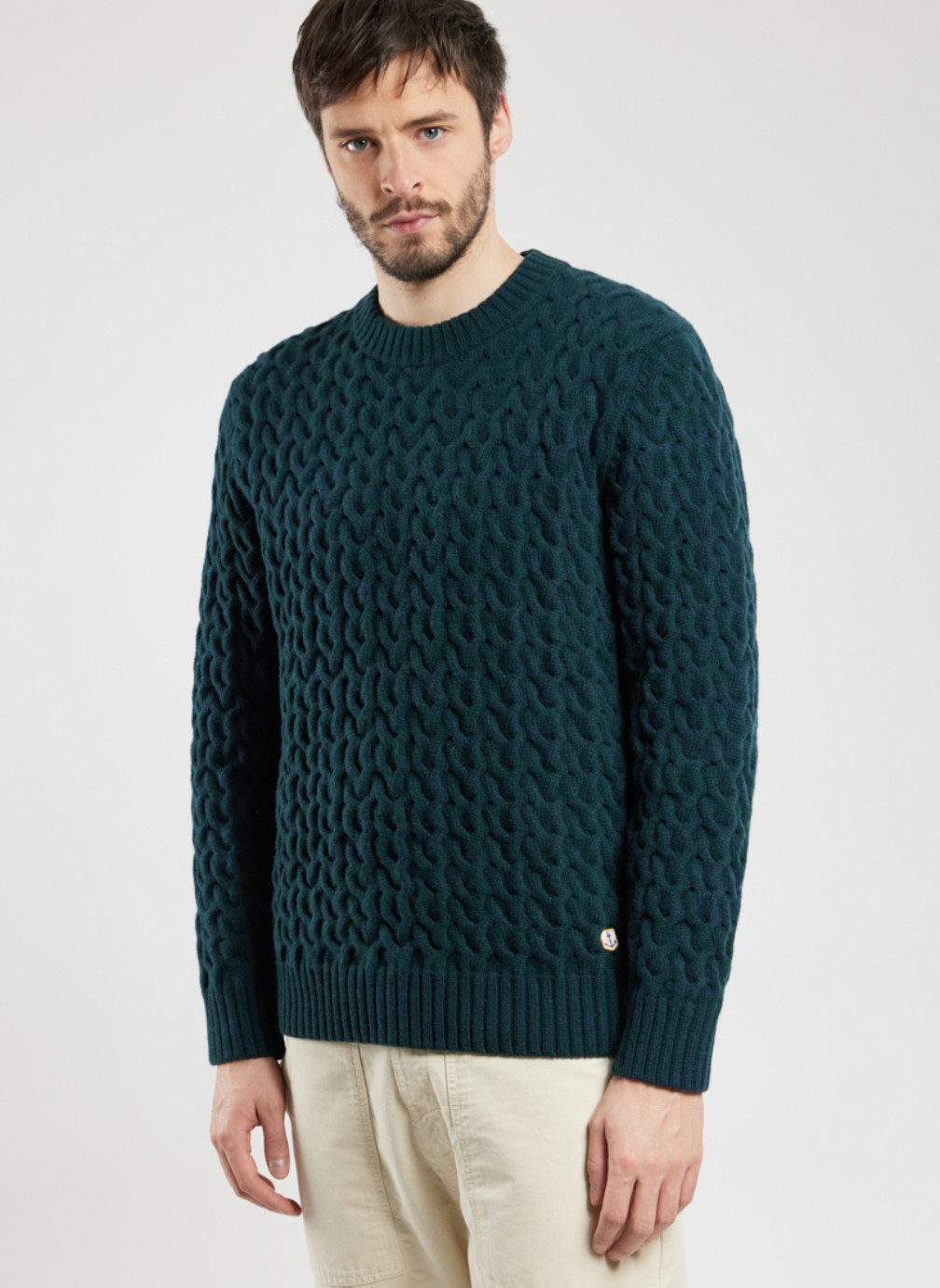 Armor Lux Homme Pull Chateaulin Armor Lux - 100% Laine, Col Zippé