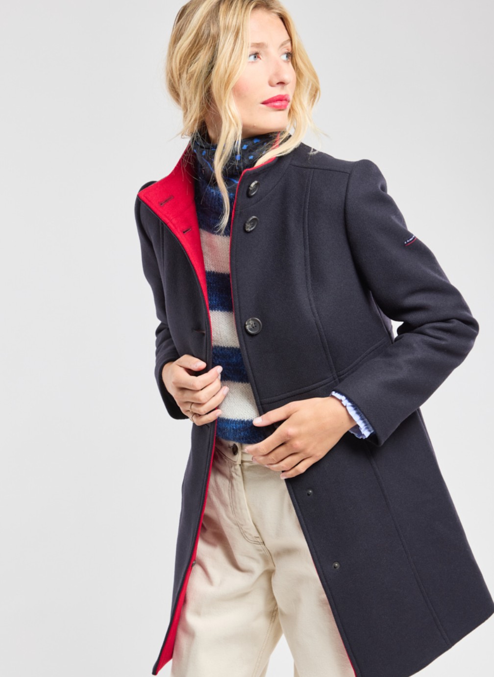 Veste bleu marine à carreaux RJ CLASSICS ESSENTIALS