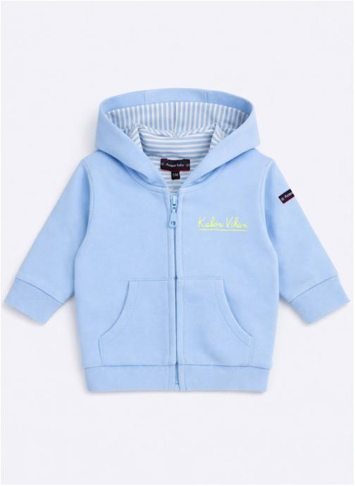 Armor Lux Sweats à capuche Sweat Baby placid blue fille bleu