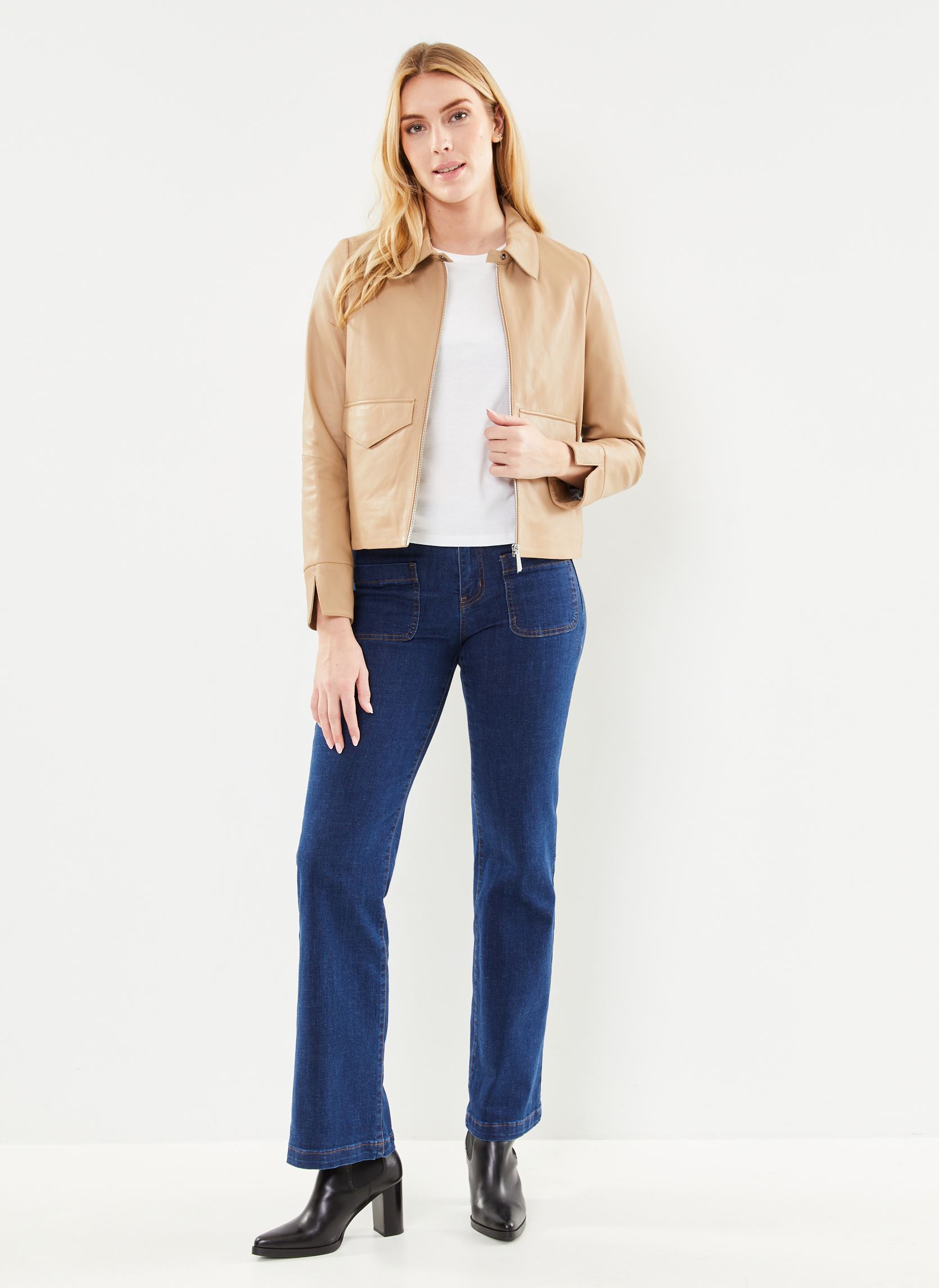 Leren jassen DARLA dames beige Oakwood Leren jassen DARLA dames beige Dark beige