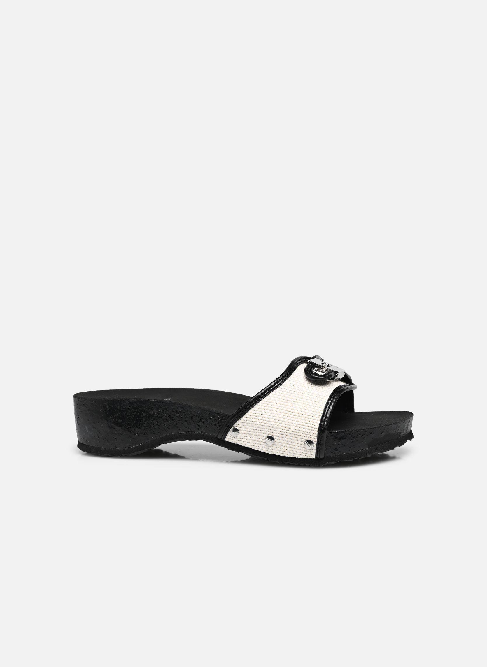 Muilen en klompen PESCURA HEEL CORK ICONIC dames wit Scholl Muilen en klompen PESCURA HEEL CORK ICONIC dames wit White/black