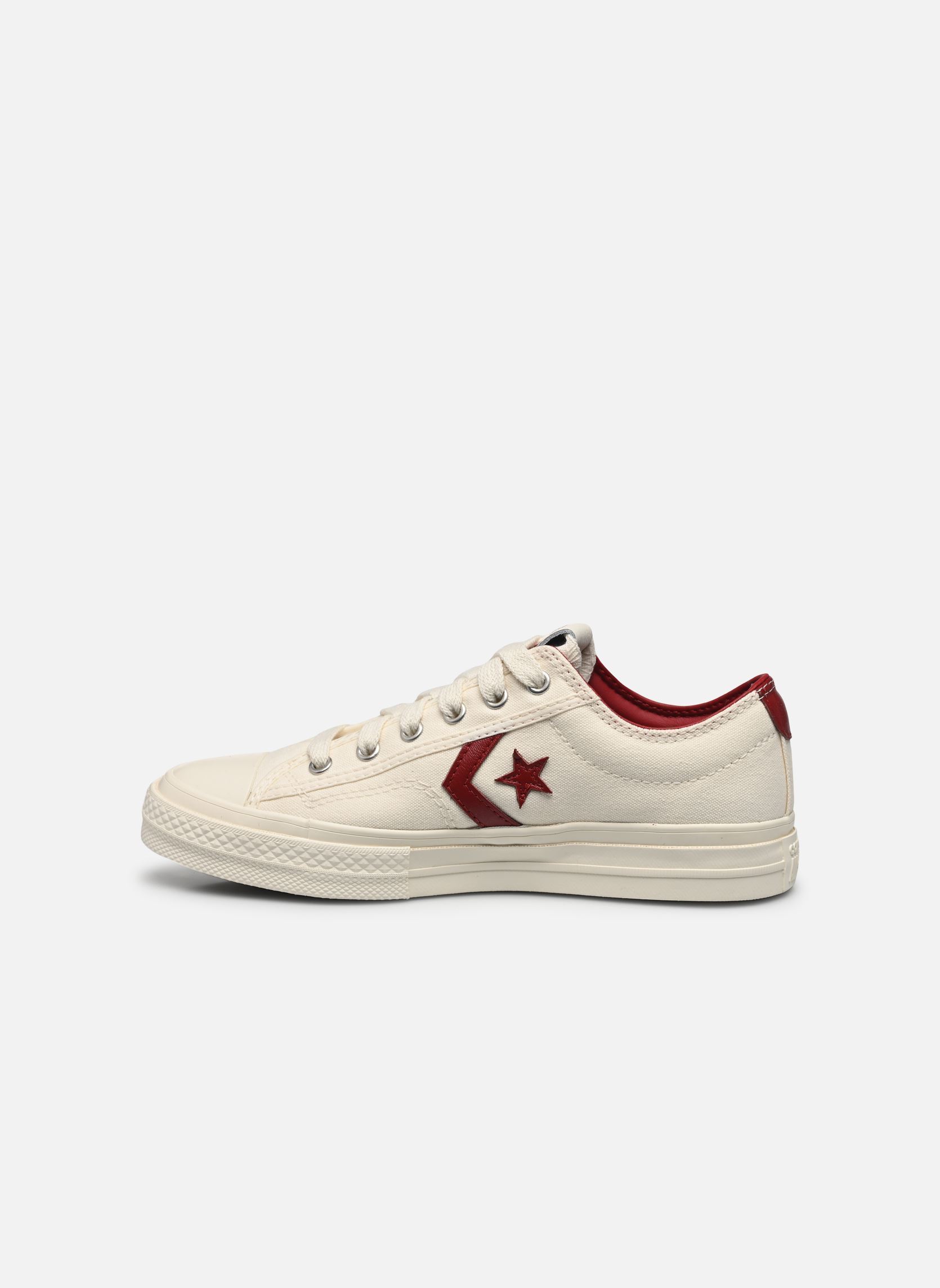 Baskets toile Star Player 76 Ox femme blanc Converse Baskets toile Star Player 76 Ox femme blanc EGRET/EGRET/PARK RED