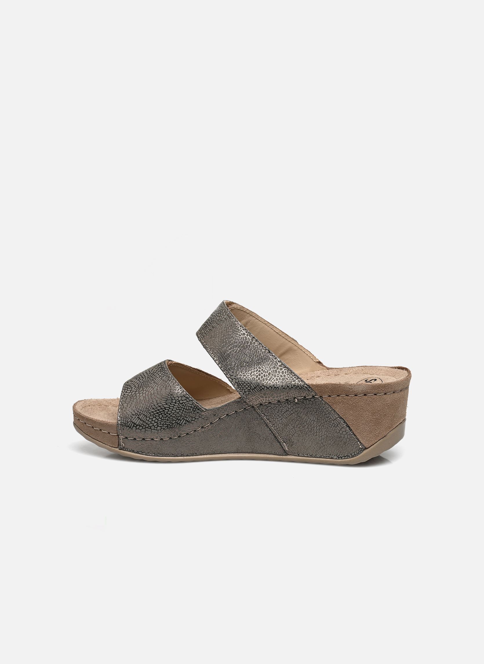 Pantoletten und Clogs ABERDEEN WEDGE 2 STRAPS COMFORT damen braun Scholl Pantoletten und Clogs ABERDEEN WEDGE 2 STRAPS COMFORT damen braun TAUPE