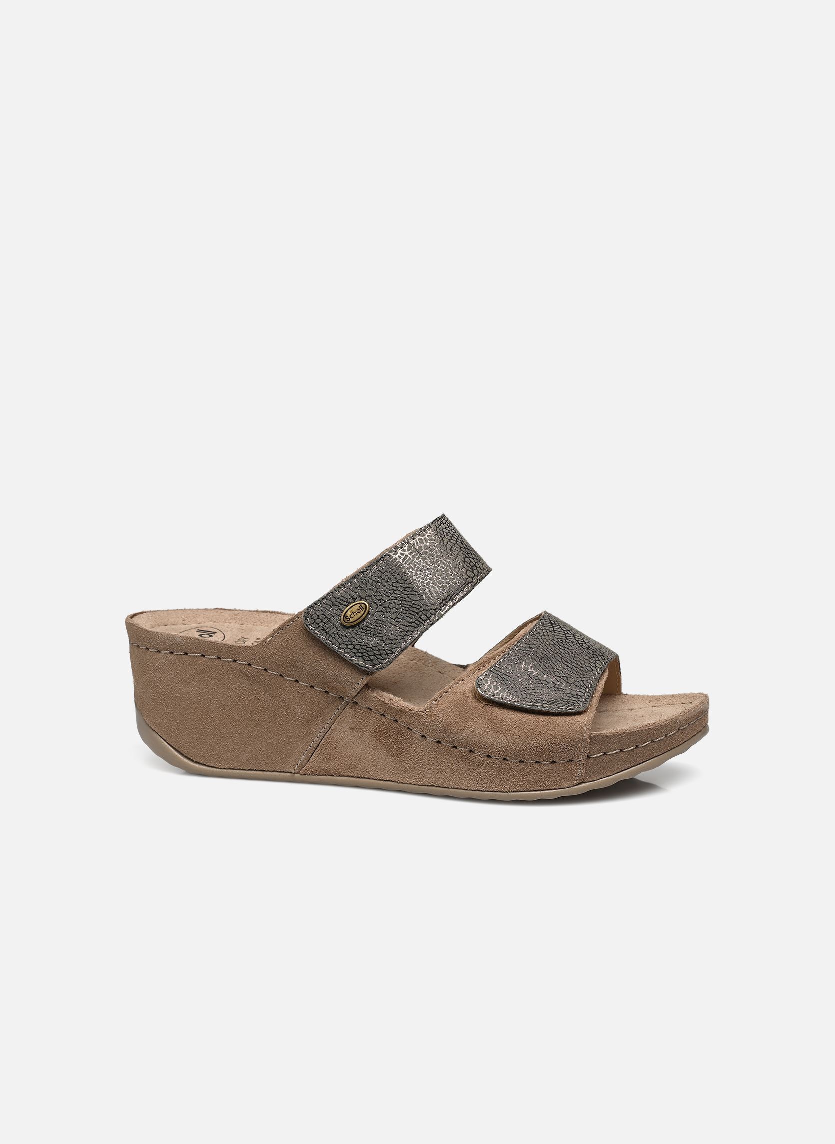 Pantoletten und Clogs ABERDEEN WEDGE 2 STRAPS COMFORT damen braun Scholl Pantoletten und Clogs ABERDEEN WEDGE 2 STRAPS COMFORT damen braun TAUPE