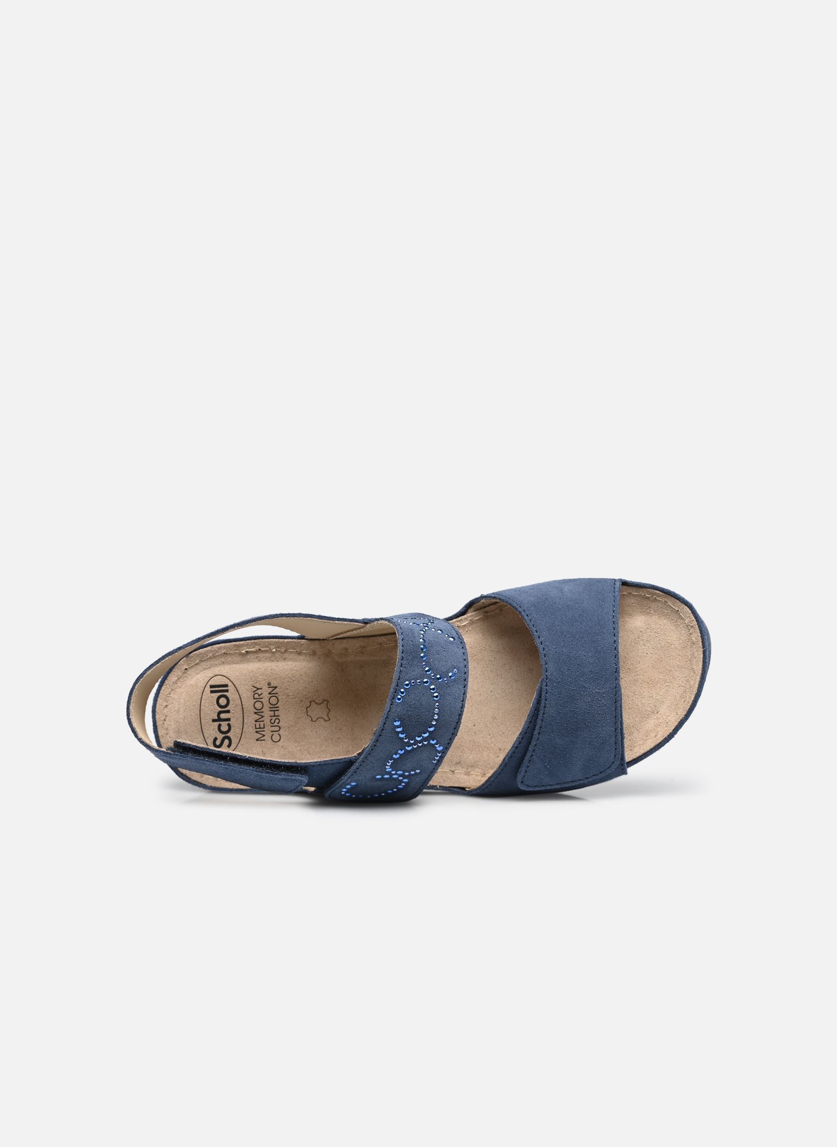 Sandalen met sleehak en plateau ABERDEEN WEDGE SANDAL COMFORT dames blauw Scholl Sandalen met sleehak en plateau ABERDEEN WEDGE SANDAL COMFORT dames blauw Blue