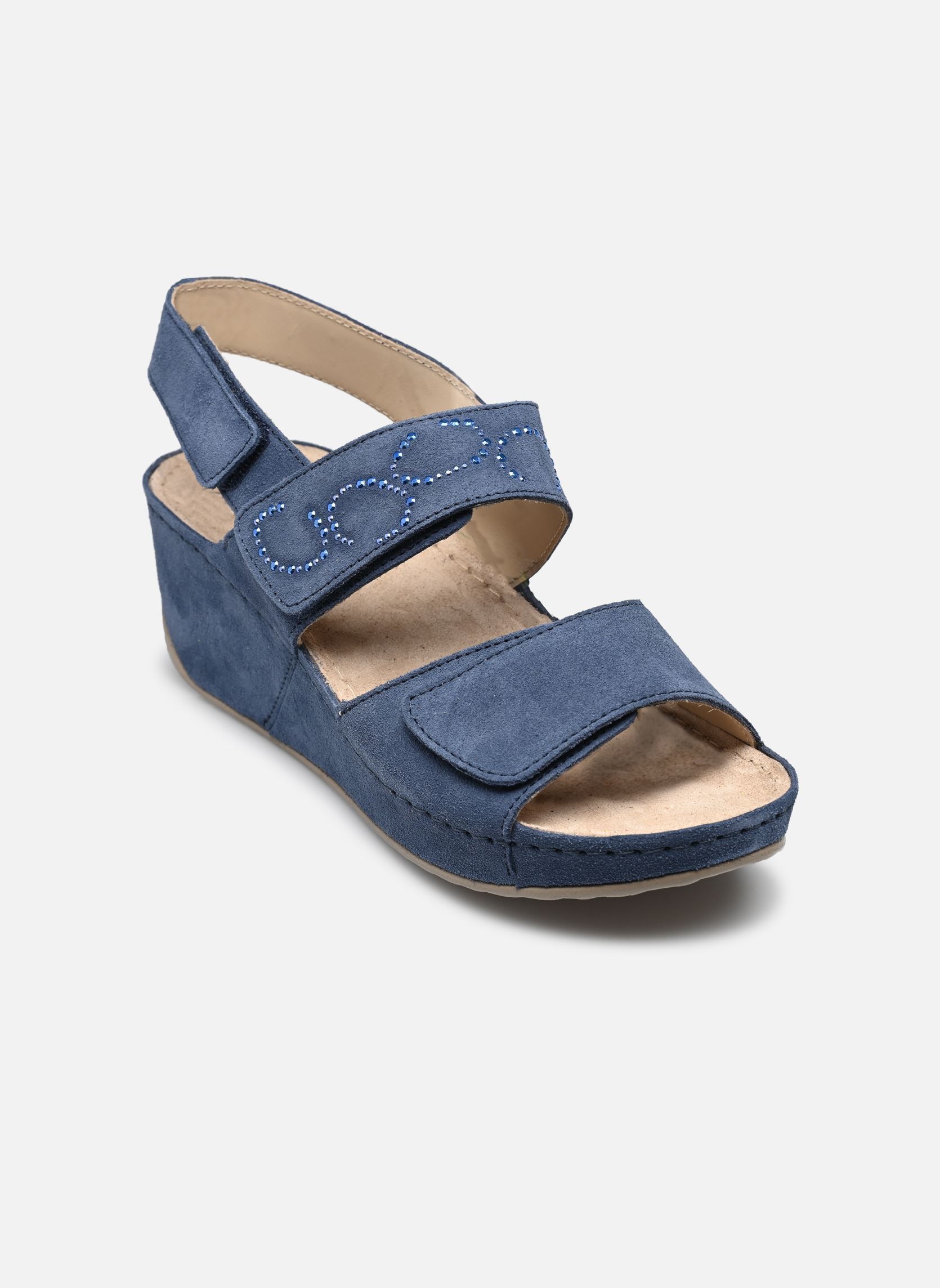 Sandalen met sleehak en plateau ABERDEEN WEDGE SANDAL COMFORT dames blauw Scholl Sandalen met sleehak en plateau ABERDEEN WEDGE SANDAL COMFORT dames blauw Blue
