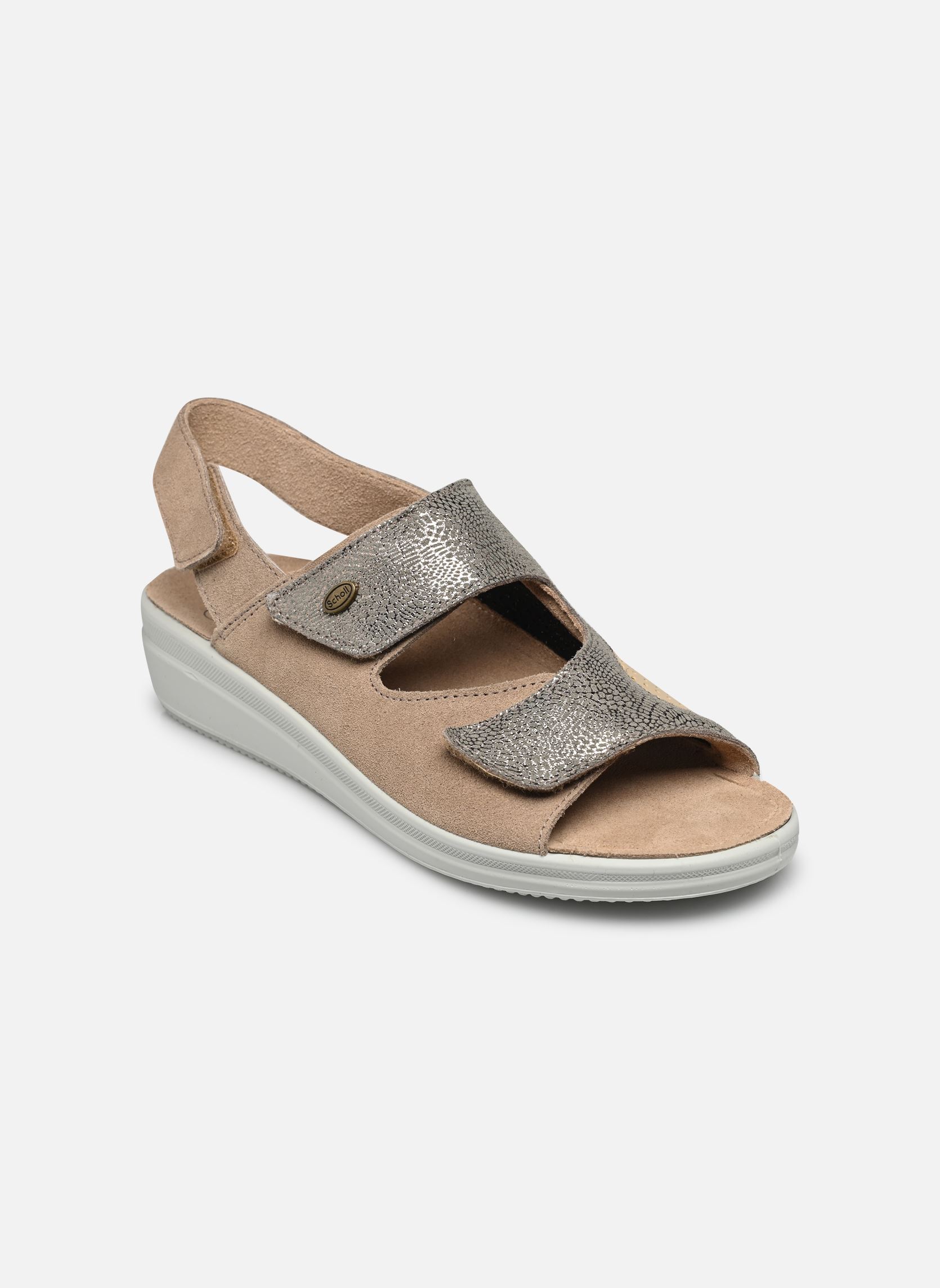 Sandalias y plataformas de cuña ANTONIA SANDAL COMFORT mujer marrón Scholl Sandalias y plataformas de cuña ANTONIA SANDAL COMFORT mujer marrón Taupe