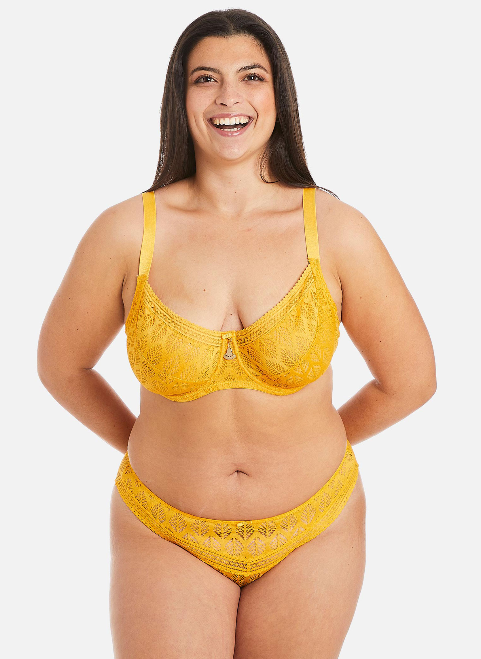 Brassières Soutien-gorge à armatures grand maintien jaune Ruche femme jaune Pomm'Poire Brassières Soutien-gorge à armatures grand maintien jaune Ruche femme jaune Jaune