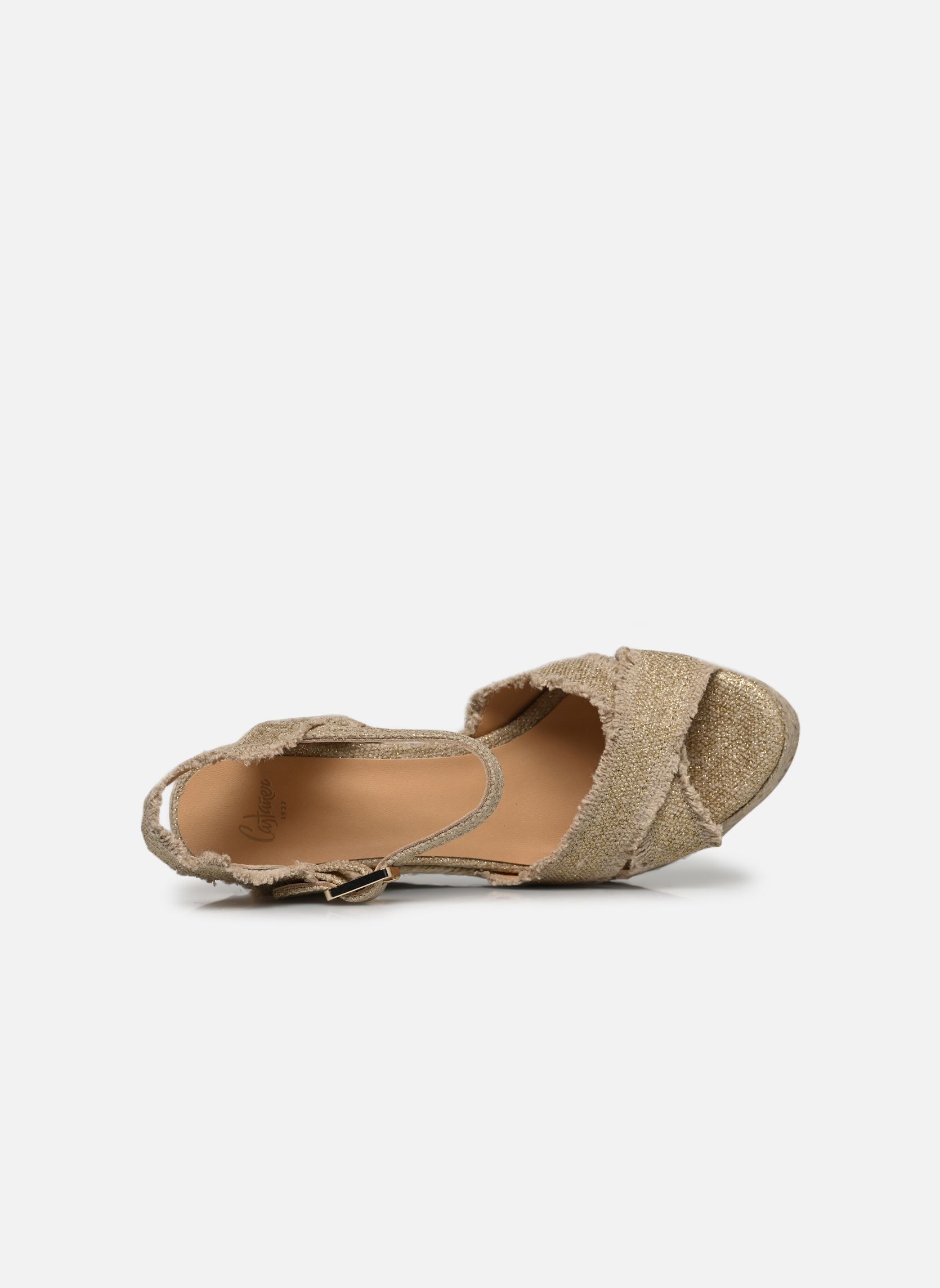 Espadrilles met sleehak en plateau BROMELIA H8ED dames goud en brons Castaner Espadrilles met sleehak en plateau BROMELIA H8ED dames goud en brons ORO CLARO
