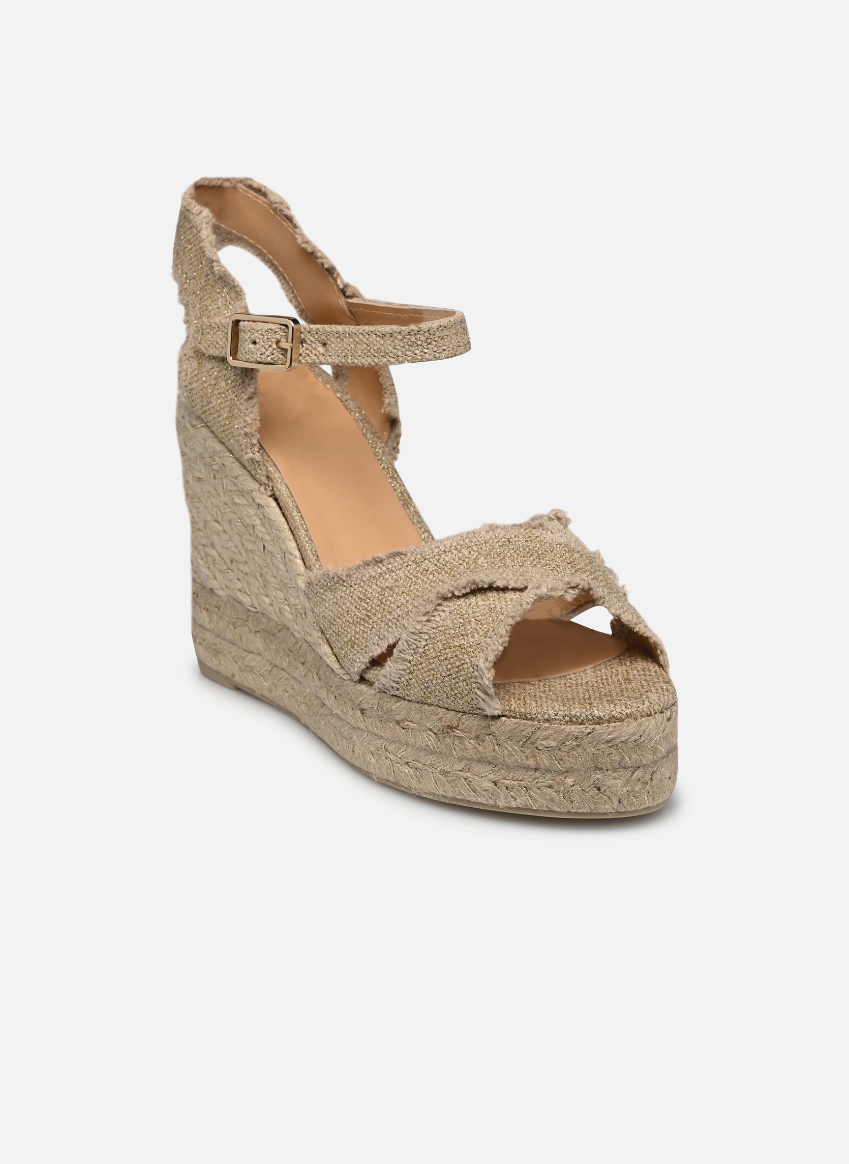 Espadrilles met sleehak en plateau BROMELIA H8ED dames goud en brons Castaner Espadrilles met sleehak en plateau BROMELIA H8ED dames goud en brons ORO CLARO