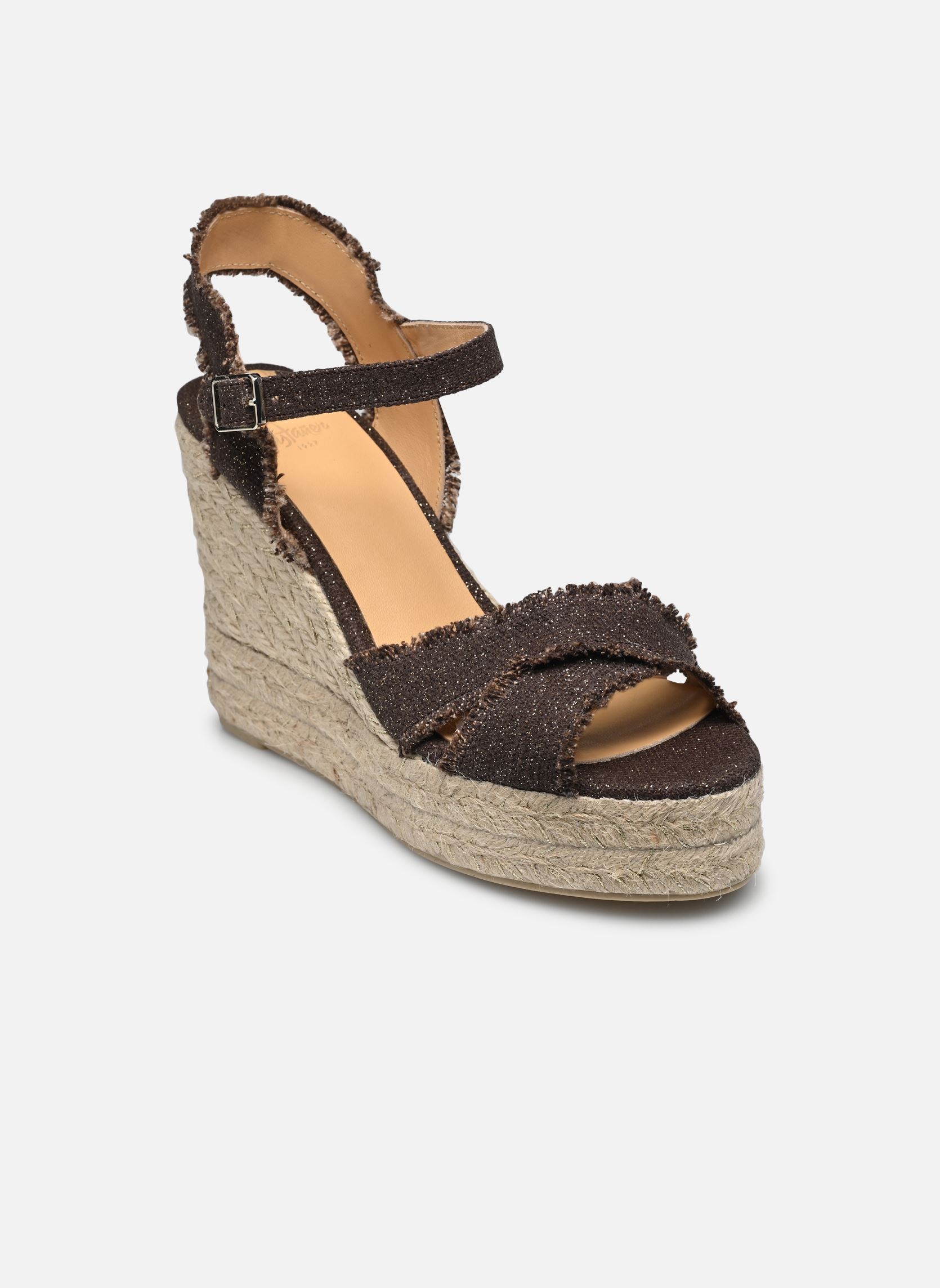 Espadrillas con zeppa e plateau BROMELIA H8ED donna marrone Castaner Espadrillas con zeppa e plateau BROMELIA H8ED donna marrone MARRON ORO
