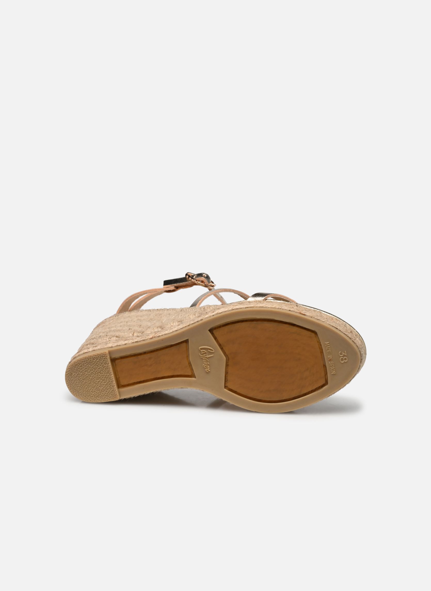 Flache Espadrilles TINOS damen gold und bronze Castaner Flache Espadrilles TINOS damen gold und bronze PLATINO
