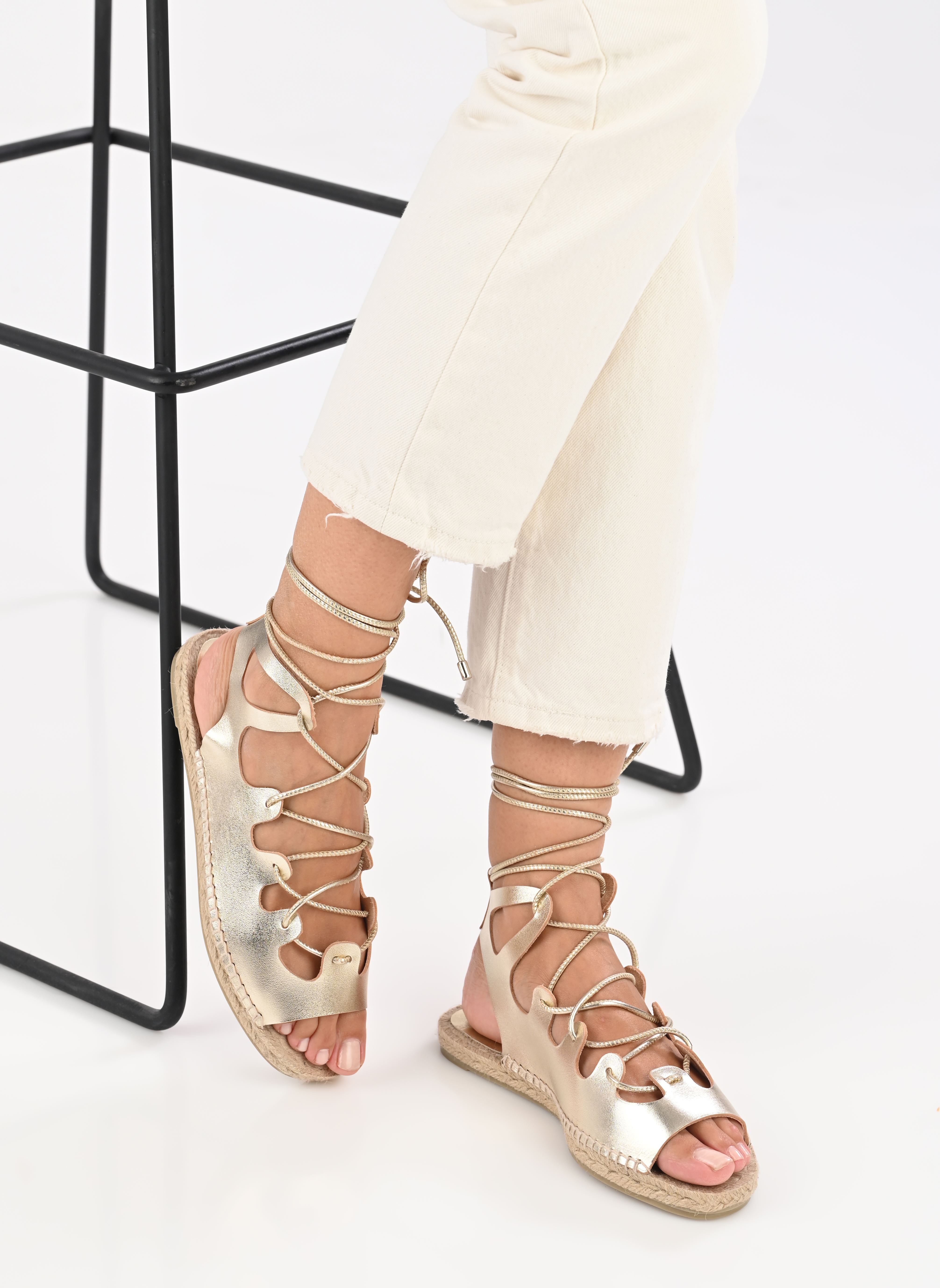 Platte espadrilles CHIOS dames goud en brons Castaner Platte espadrilles CHIOS dames goud en brons NEGRO